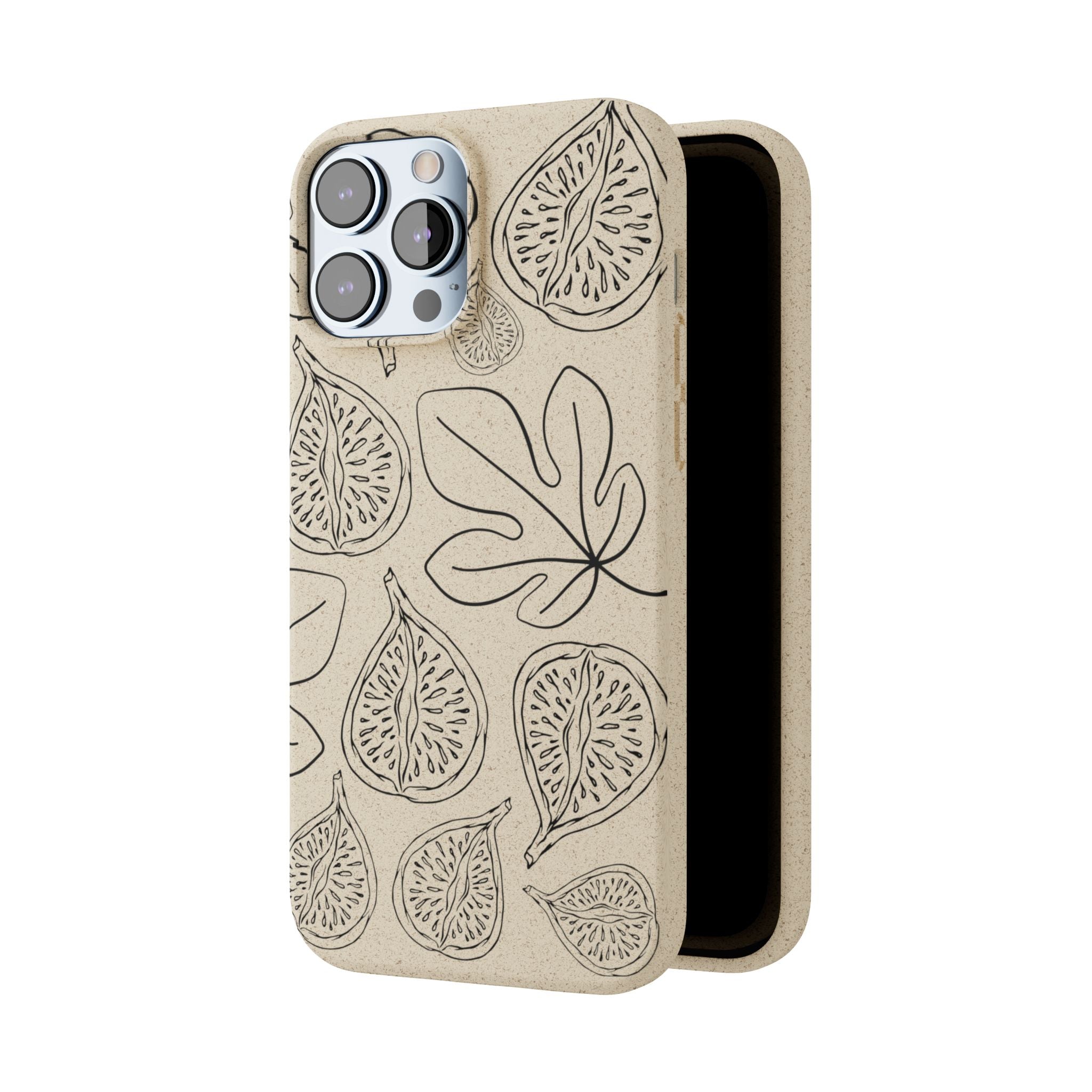 Eco-Friendly Zero Waste Biodegradable Phone Case - Fig & Leaf Pattern