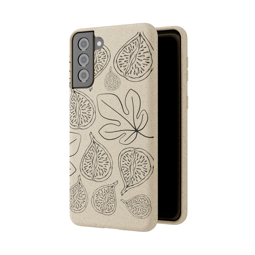 Eco-Friendly Zero Waste Biodegradable Phone Case - Fig & Leaf Pattern