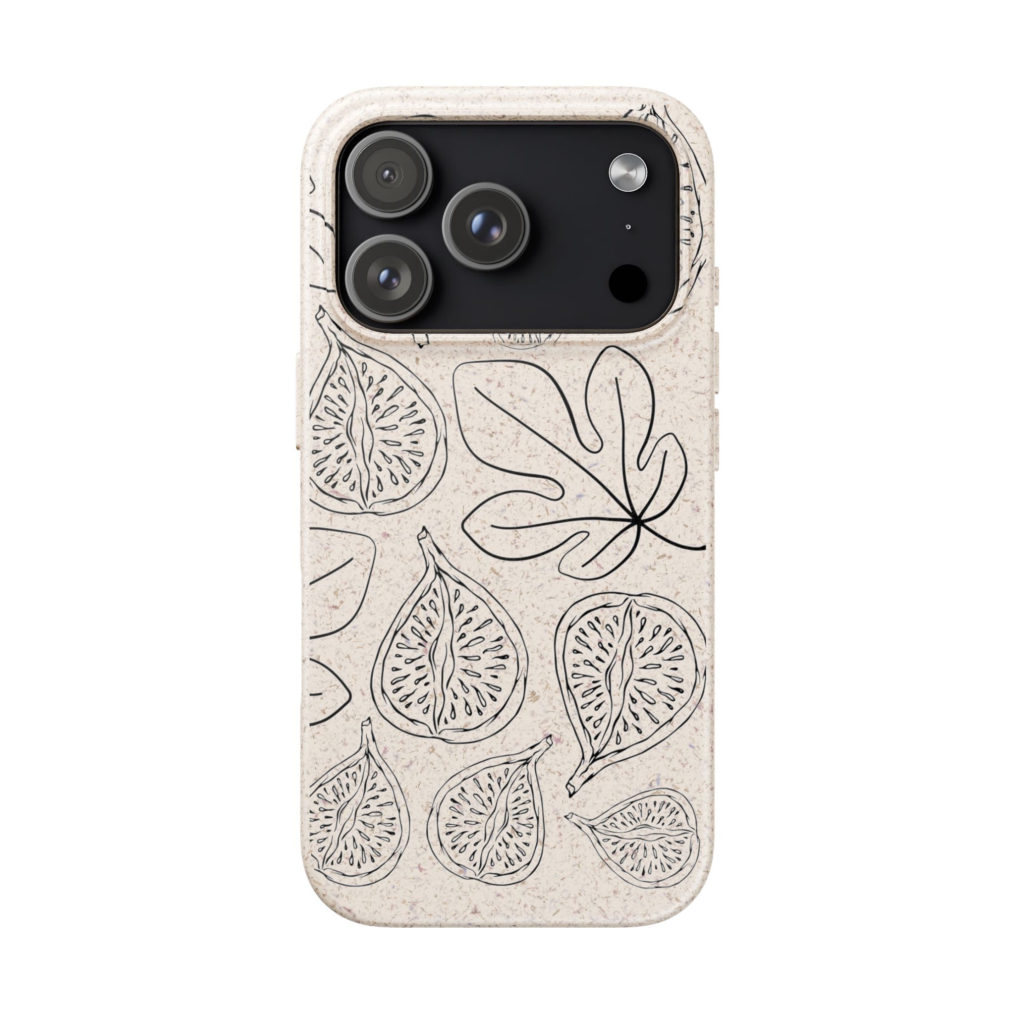 Eco-Friendly Zero Waste Biodegradable Phone Case - Fig & Leaf Pattern