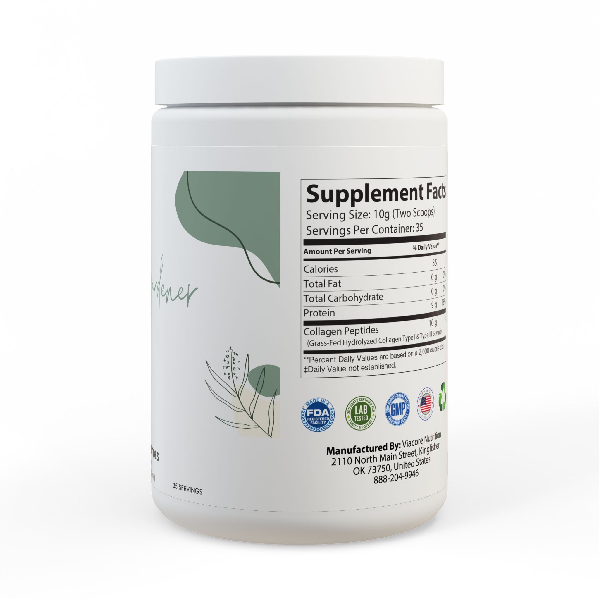 Collagen Peptides Type I & III Supplement (350g, 12.3oz)
