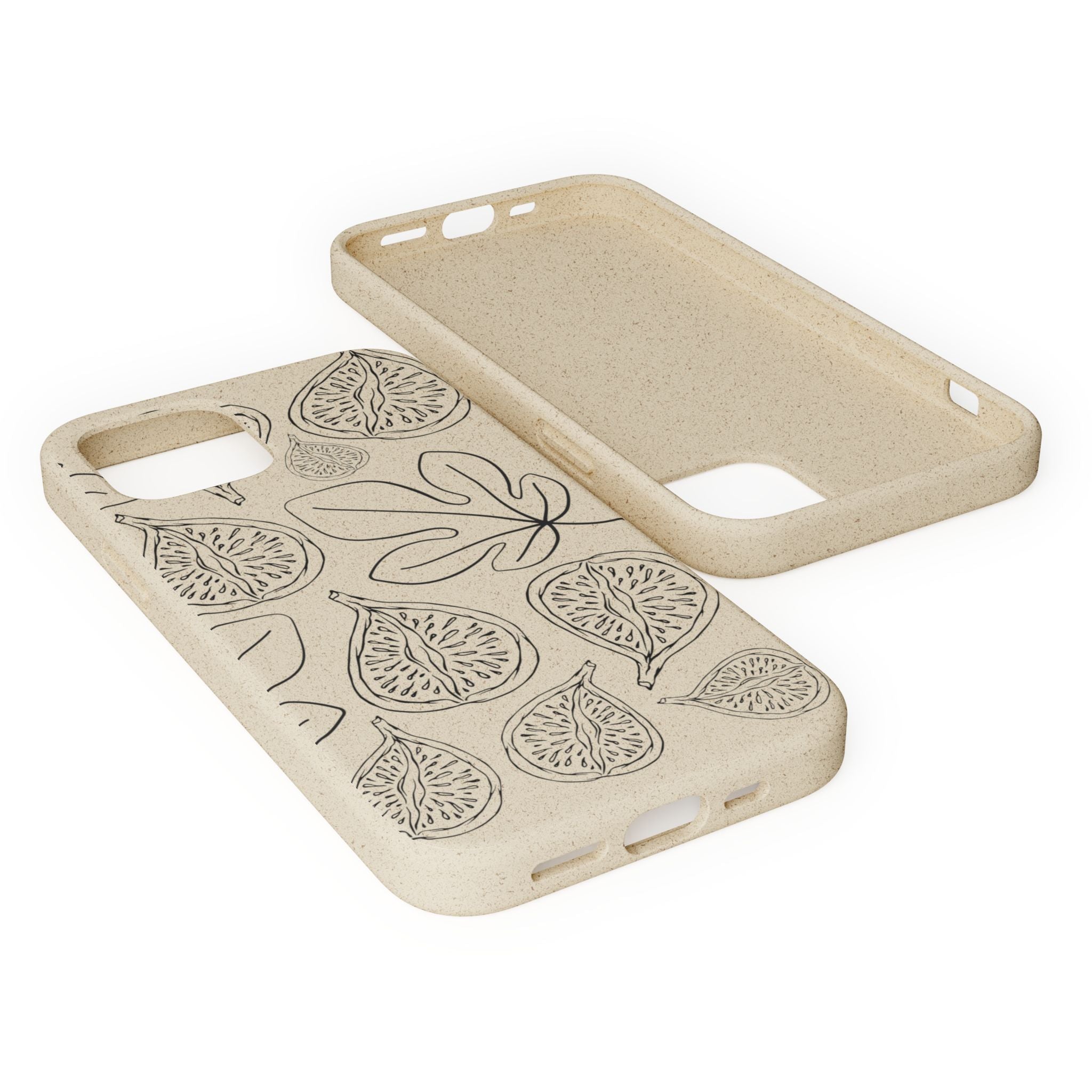 Eco-Friendly Zero Waste Biodegradable Phone Case - Fig & Leaf Pattern