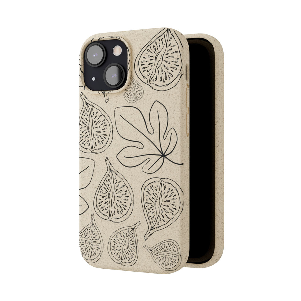 Eco-Friendly Zero Waste Biodegradable Phone Case - Fig & Leaf Pattern