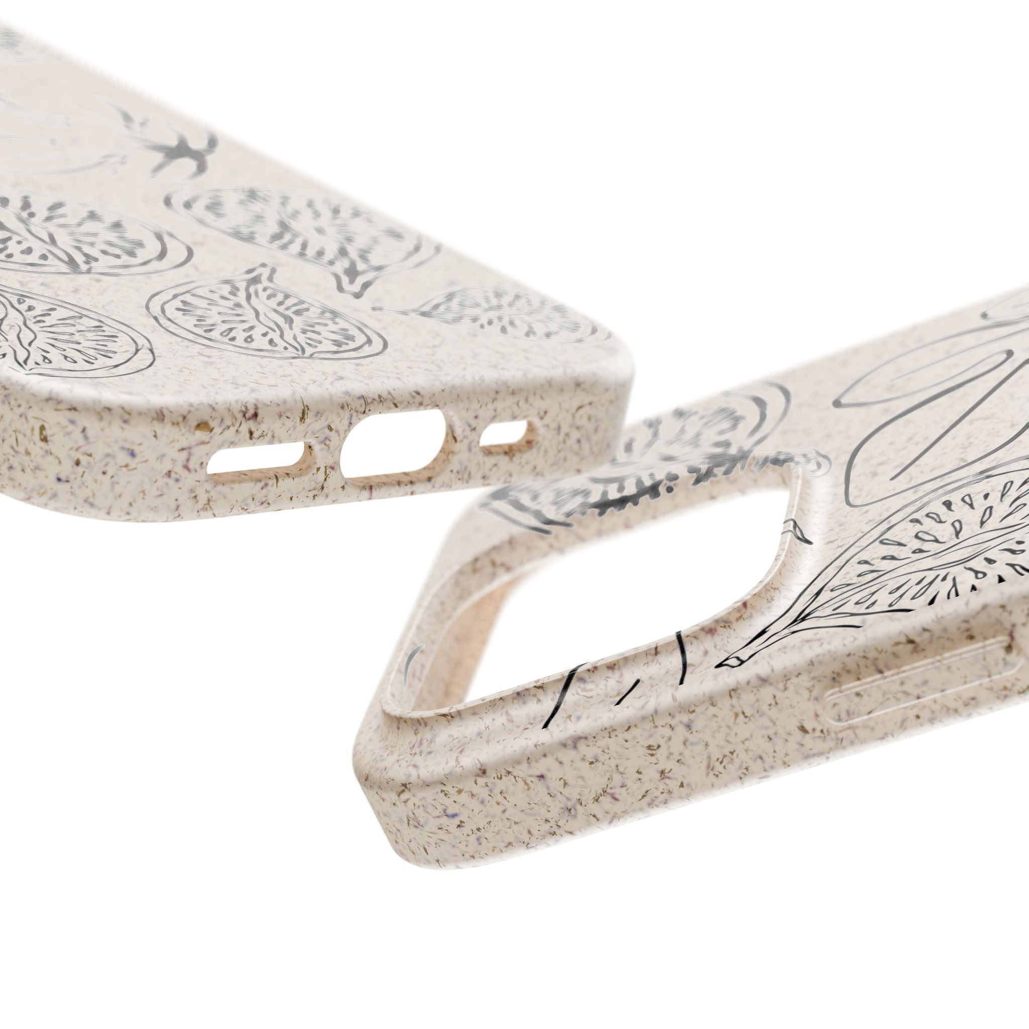 Eco-Friendly Zero Waste Biodegradable Phone Case - Fig & Leaf Pattern