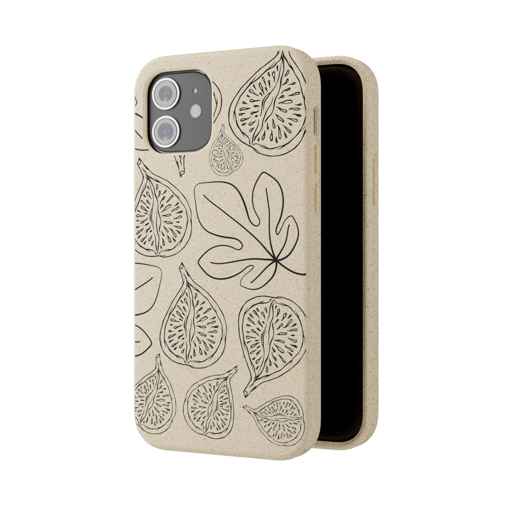 Eco-Friendly Zero Waste Biodegradable Phone Case - Fig & Leaf Pattern