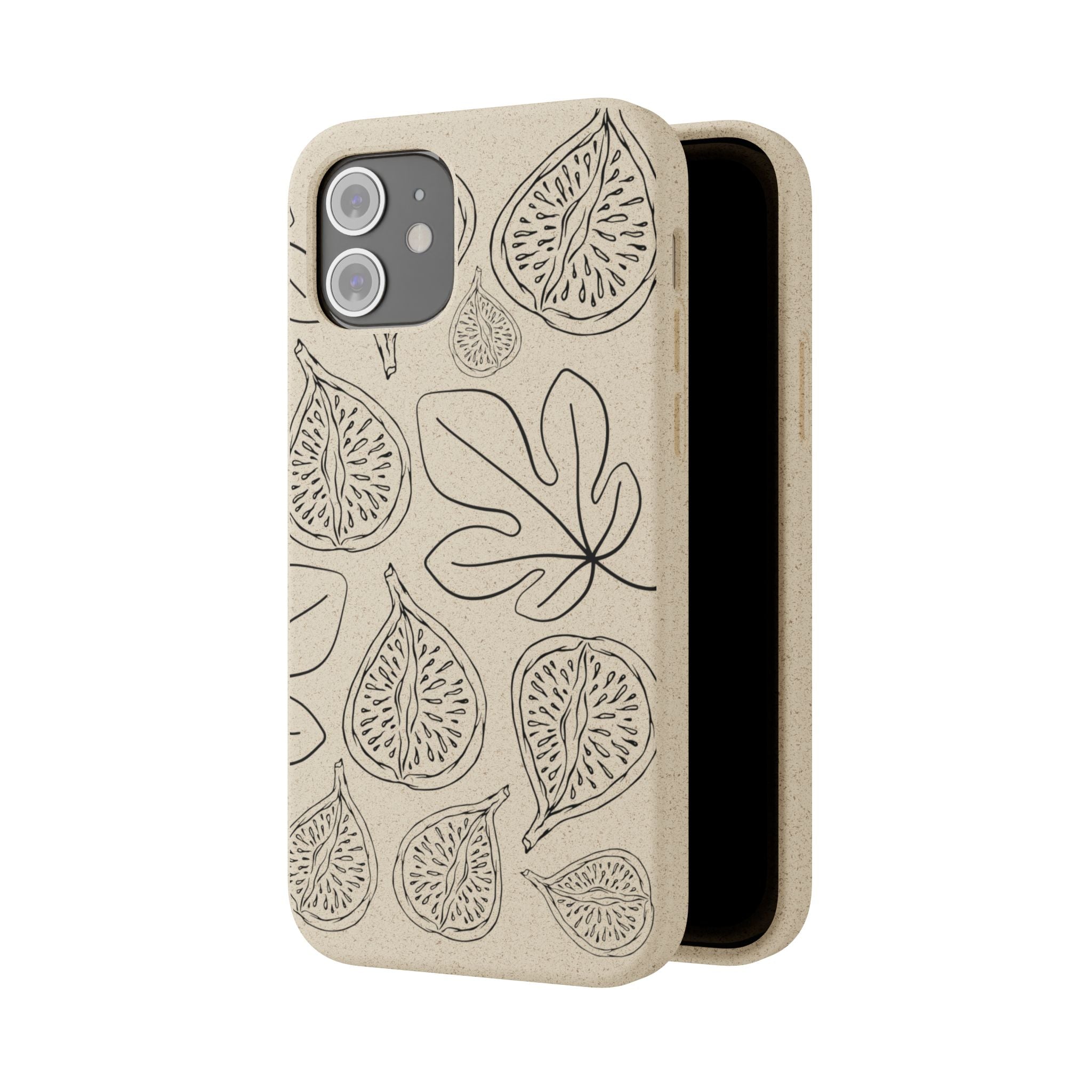 Eco-Friendly Zero Waste Biodegradable Phone Case - Fig & Leaf Pattern