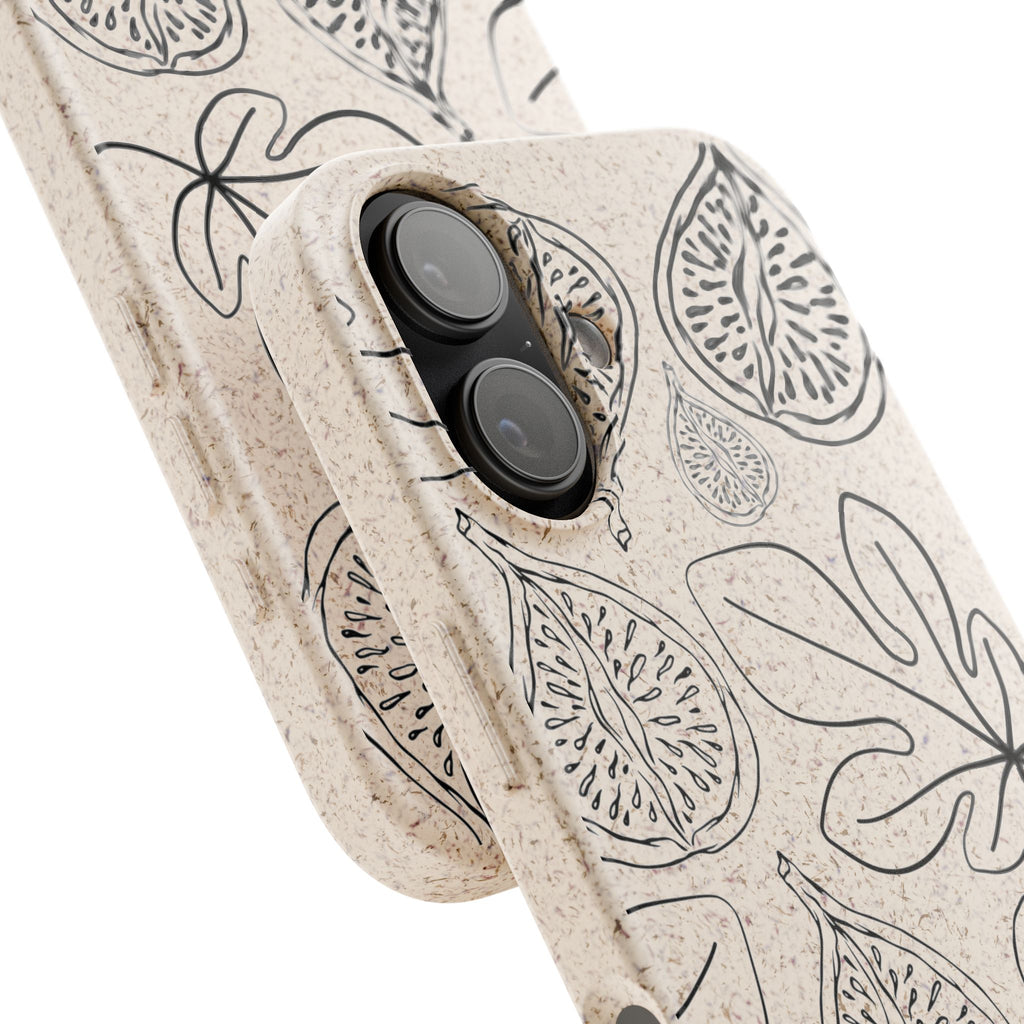 Eco-Friendly Zero Waste Biodegradable Phone Case - Fig & Leaf Pattern