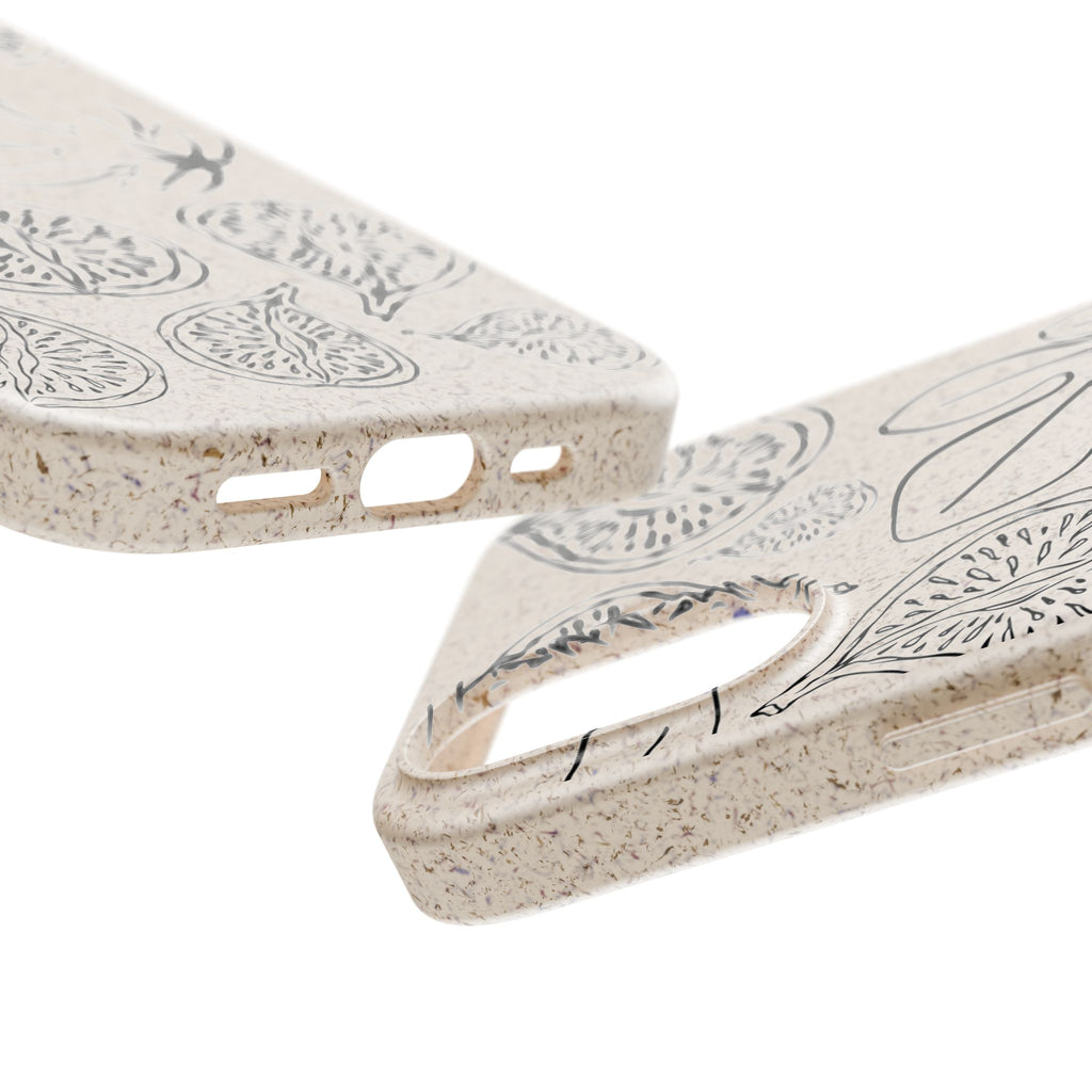 Eco-Friendly Zero Waste Biodegradable Phone Case - Fig & Leaf Pattern
