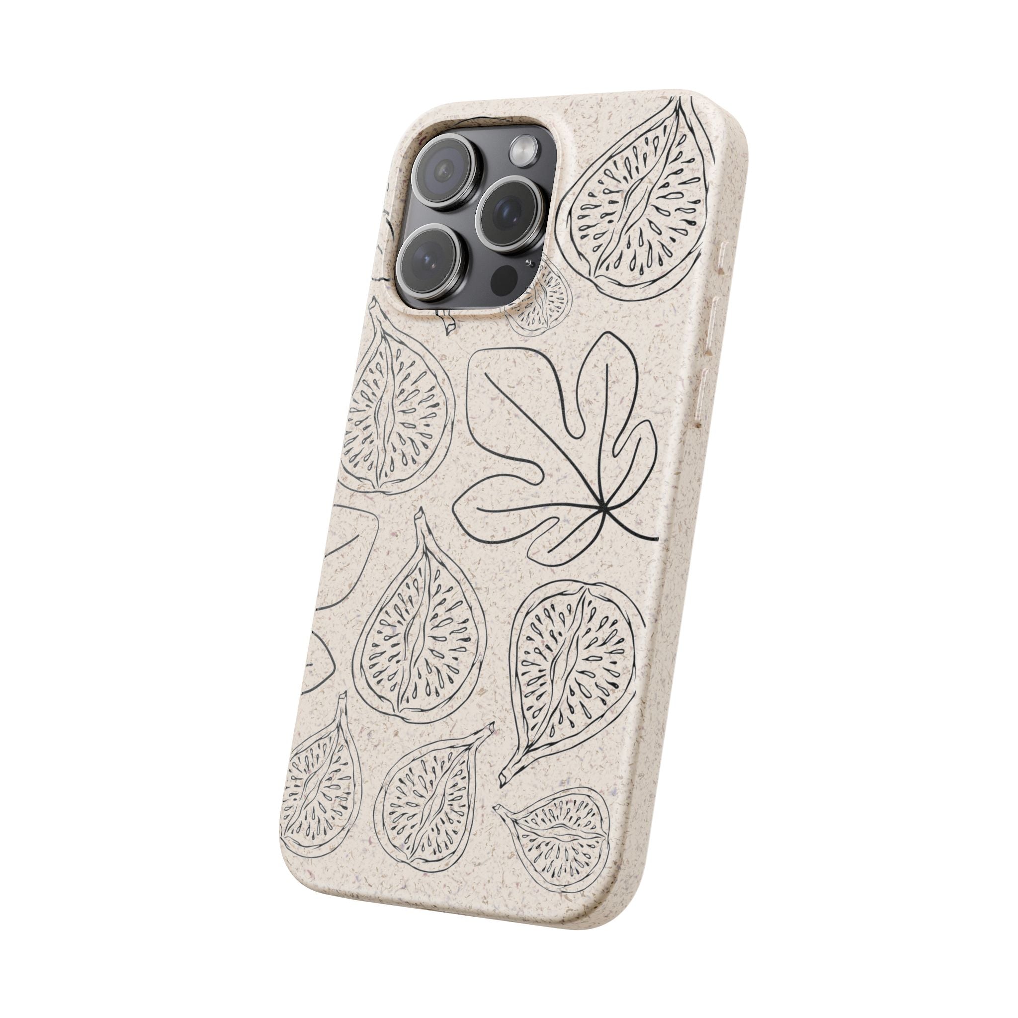 Eco-Friendly Zero Waste Biodegradable Phone Case - Fig & Leaf Pattern