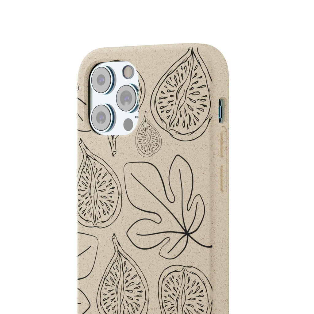 Eco-Friendly Zero Waste Biodegradable Phone Case - Fig & Leaf Pattern