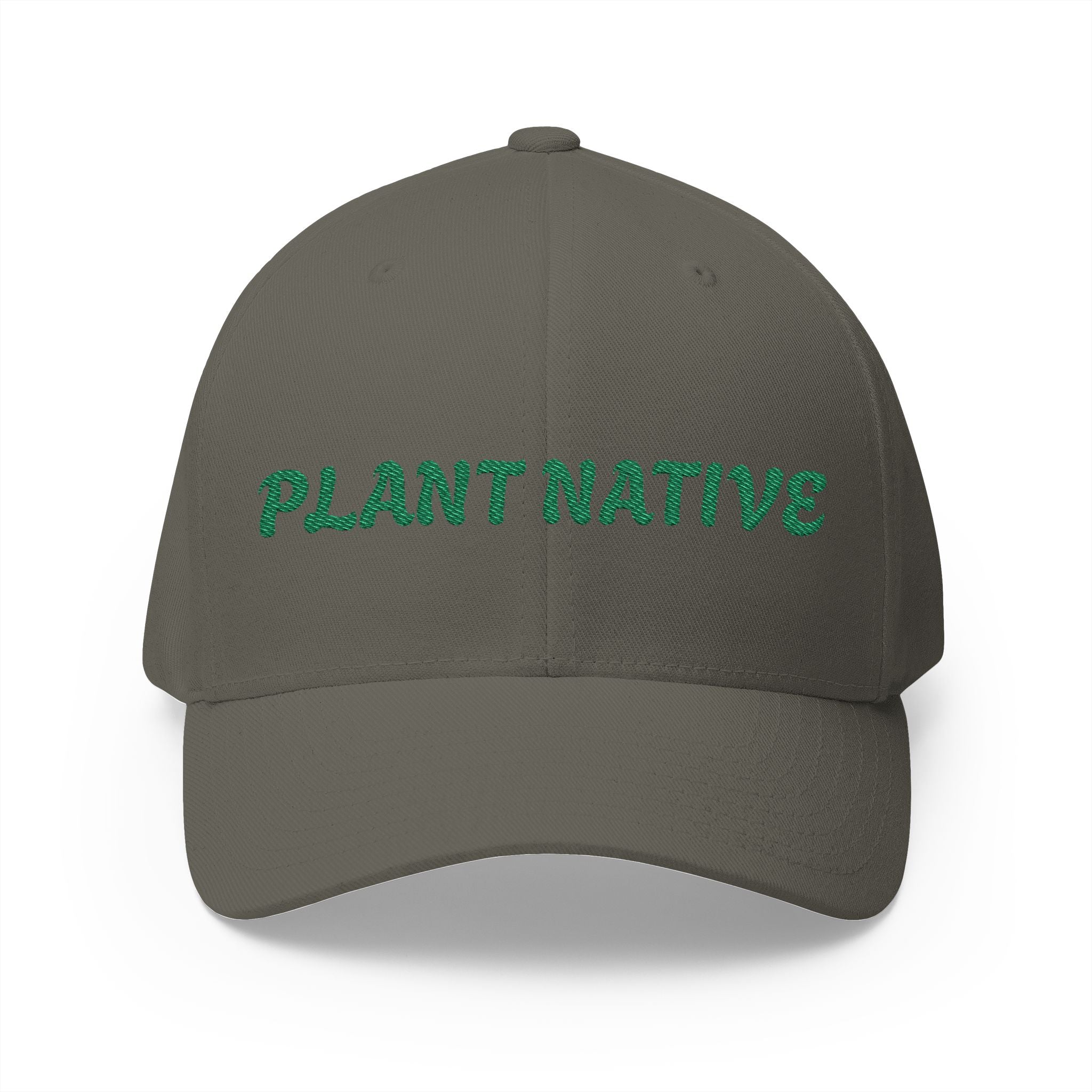 "PLANT NATIVE" Closed-Back Structured Cap (Embroidery)