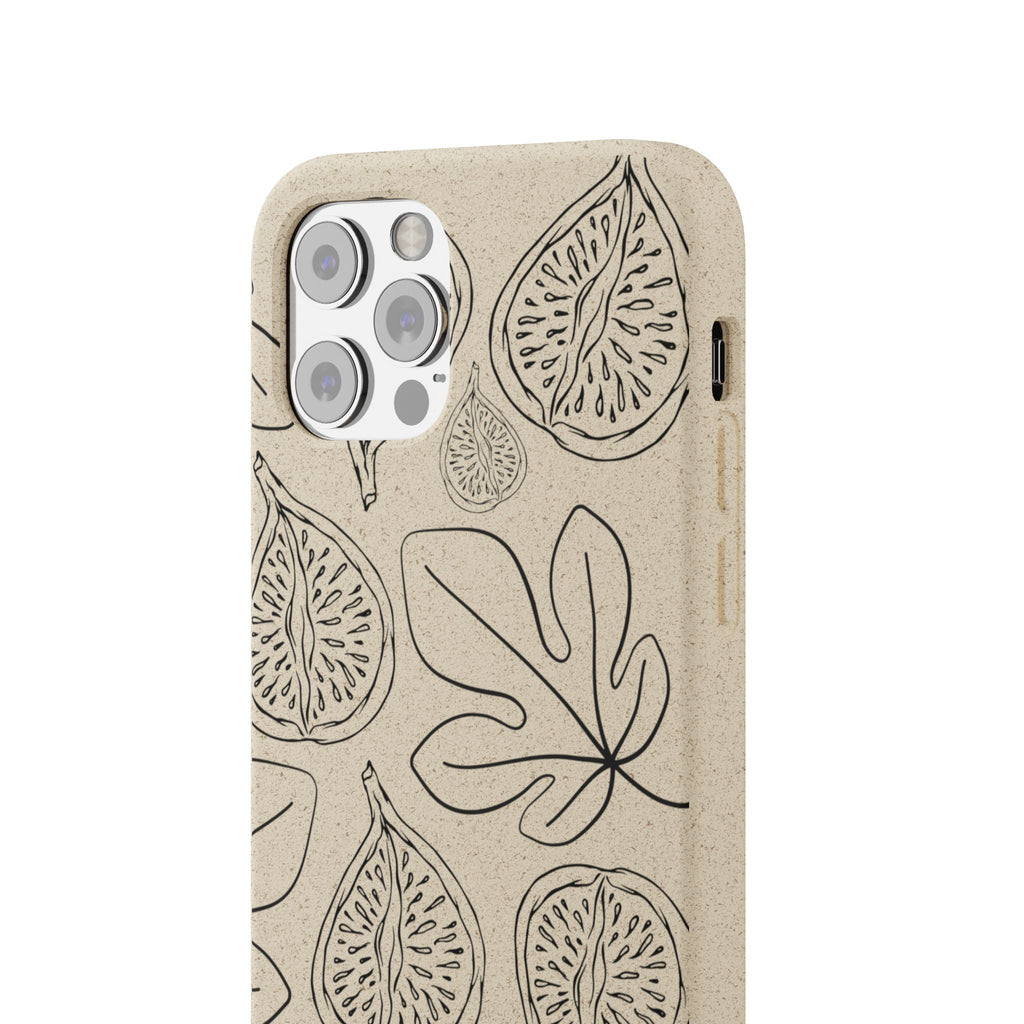 Eco-Friendly Zero Waste Biodegradable Phone Case - Fig & Leaf Pattern