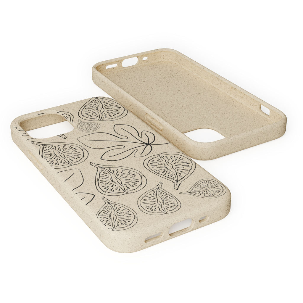 Eco-Friendly Zero Waste Biodegradable Phone Case - Fig & Leaf Pattern