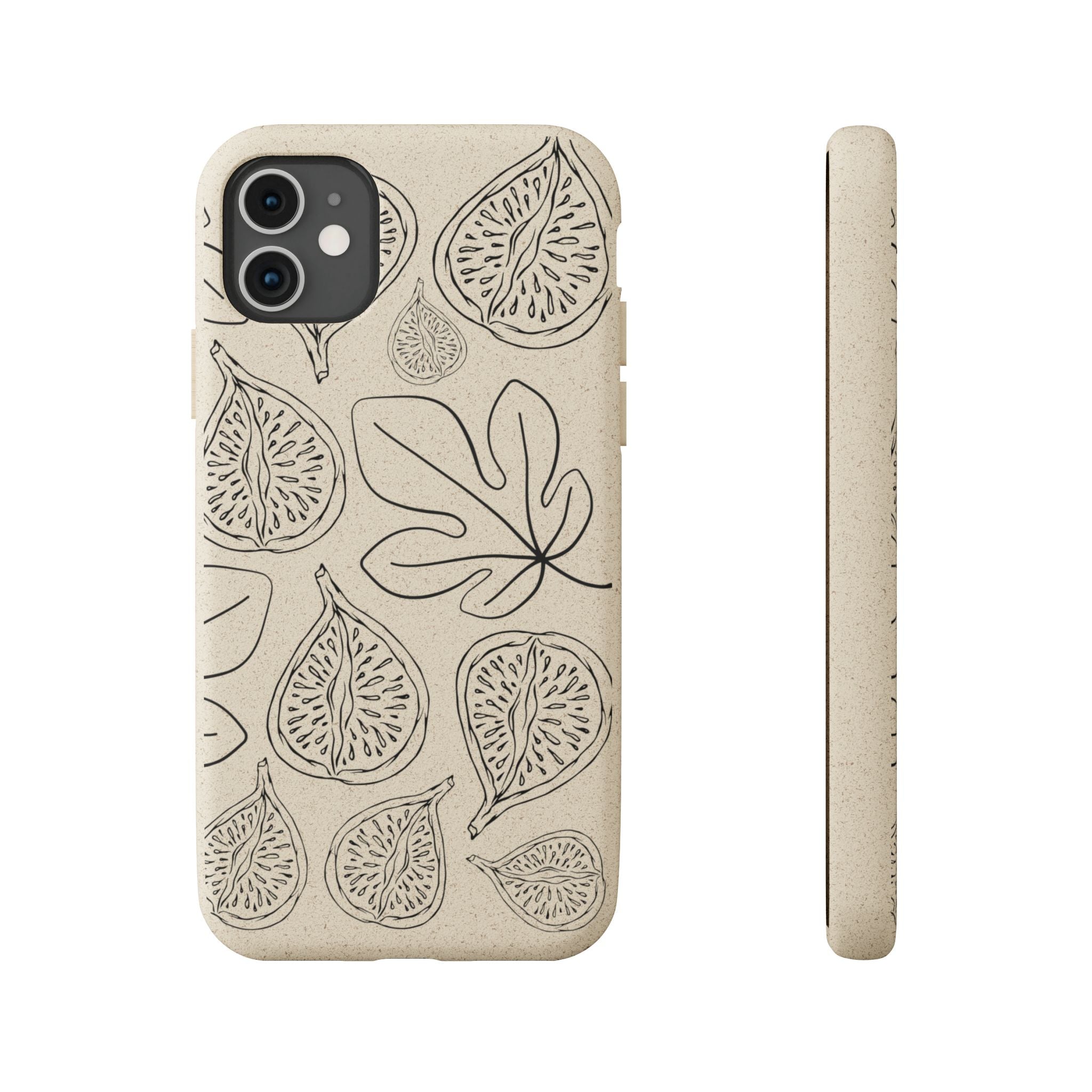 Eco-Friendly Zero Waste Biodegradable Phone Case - Fig & Leaf Pattern