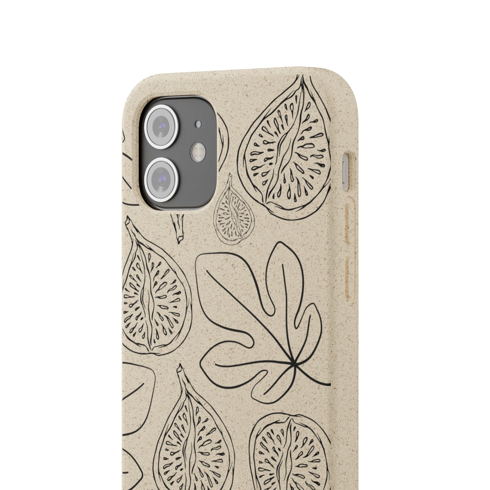 Eco-Friendly Zero Waste Biodegradable Phone Case - Fig & Leaf Pattern