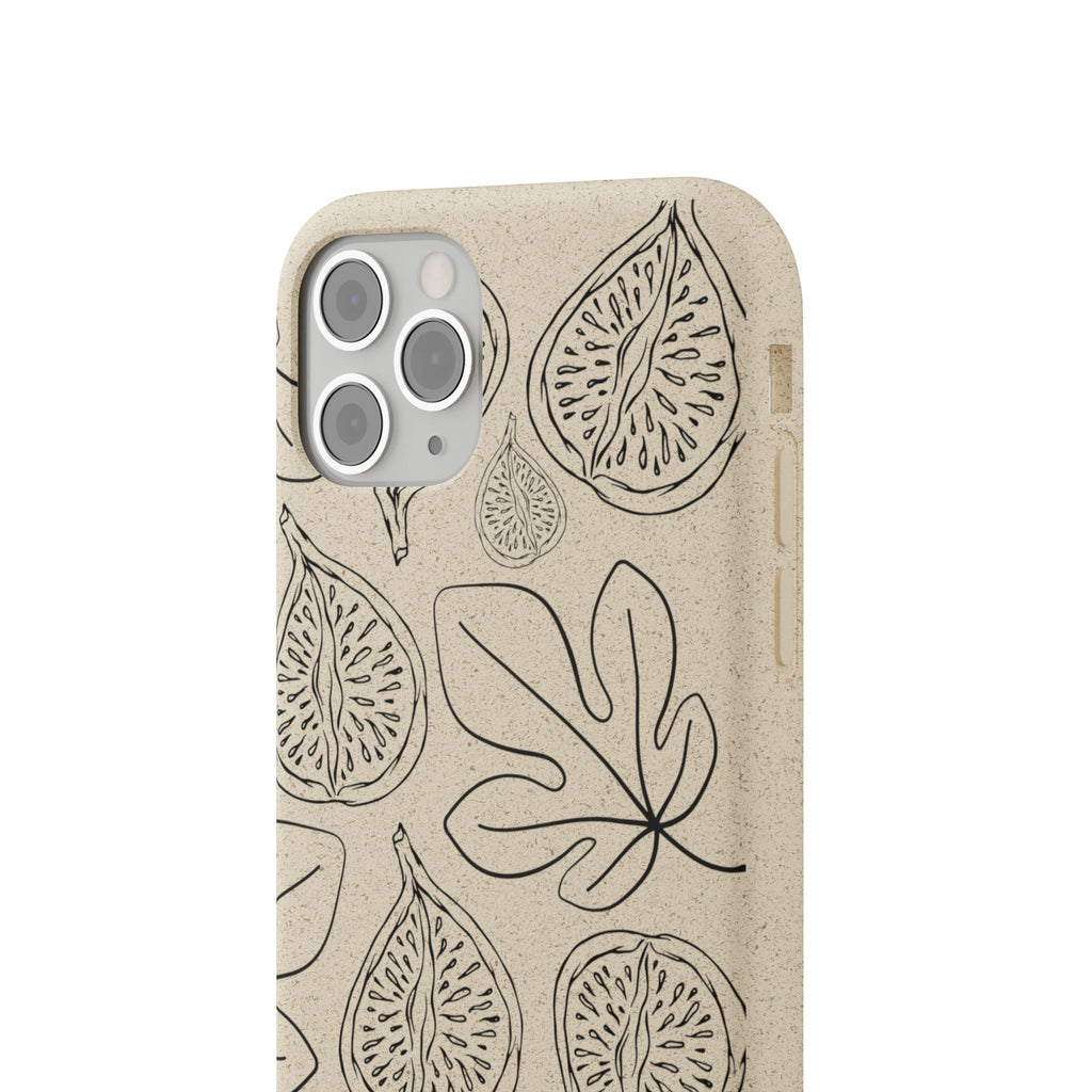Eco-Friendly Zero Waste Biodegradable Phone Case - Fig & Leaf Pattern