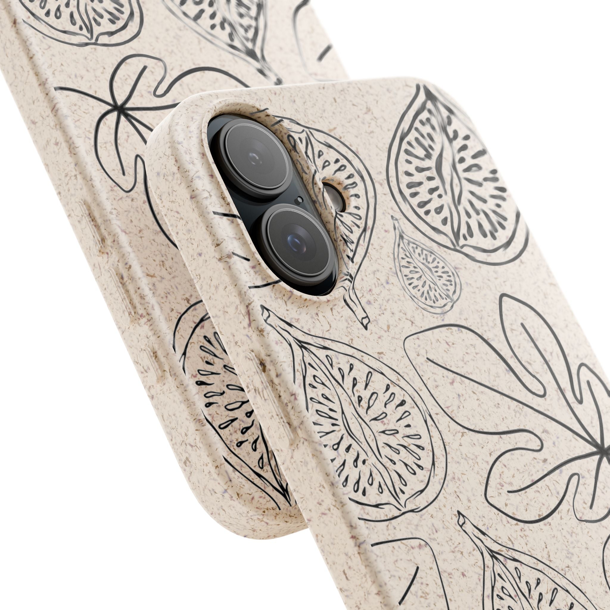 Eco-Friendly Zero Waste Biodegradable Phone Case - Fig & Leaf Pattern