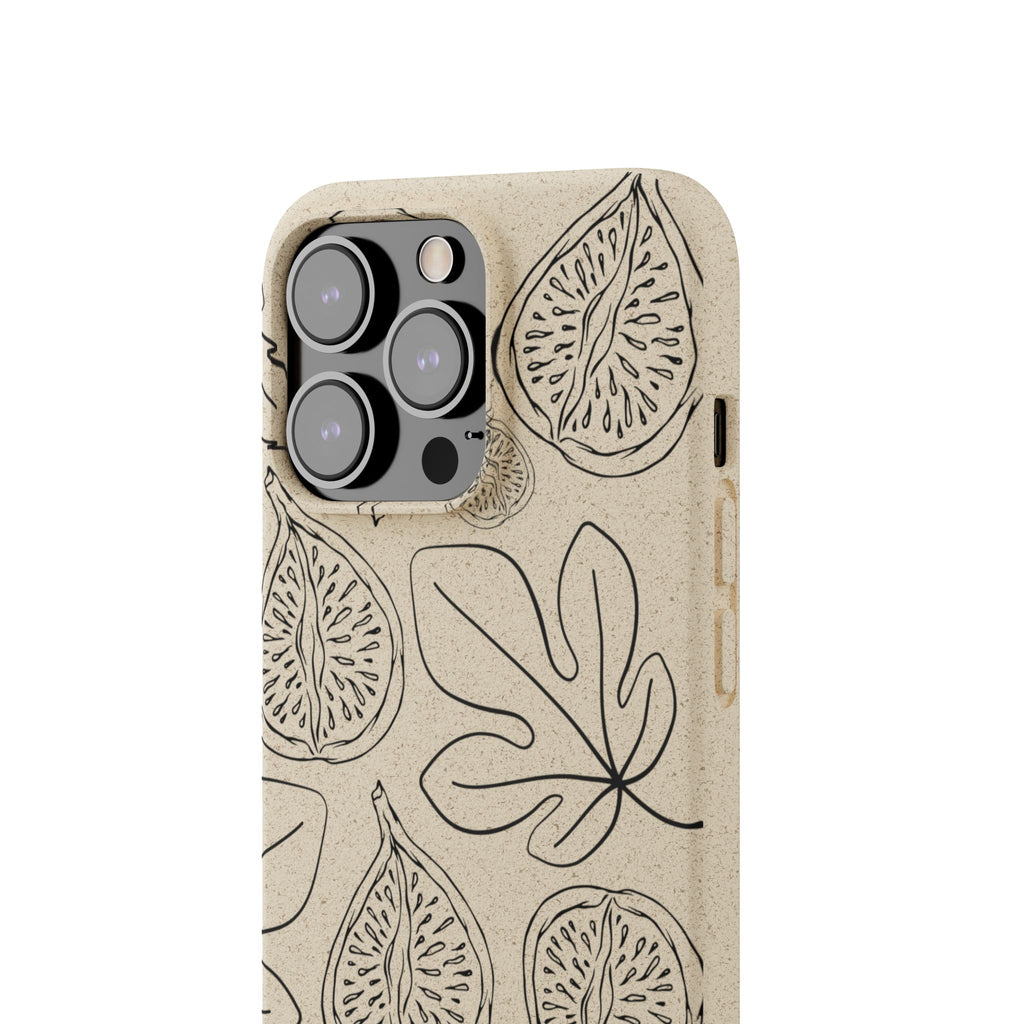 Eco-Friendly Zero Waste Biodegradable Phone Case - Fig & Leaf Pattern