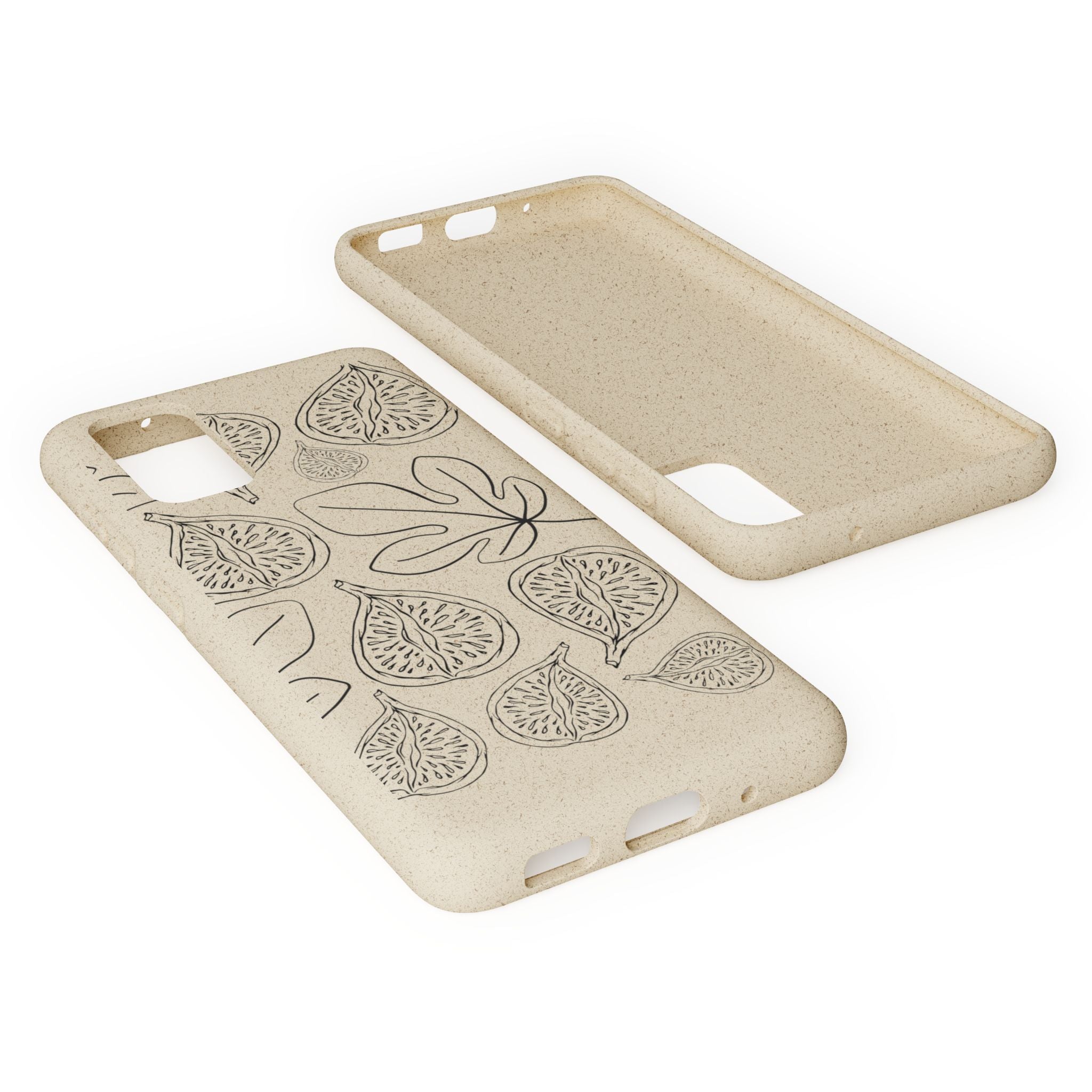 Eco-Friendly Zero Waste Biodegradable Phone Case - Fig & Leaf Pattern