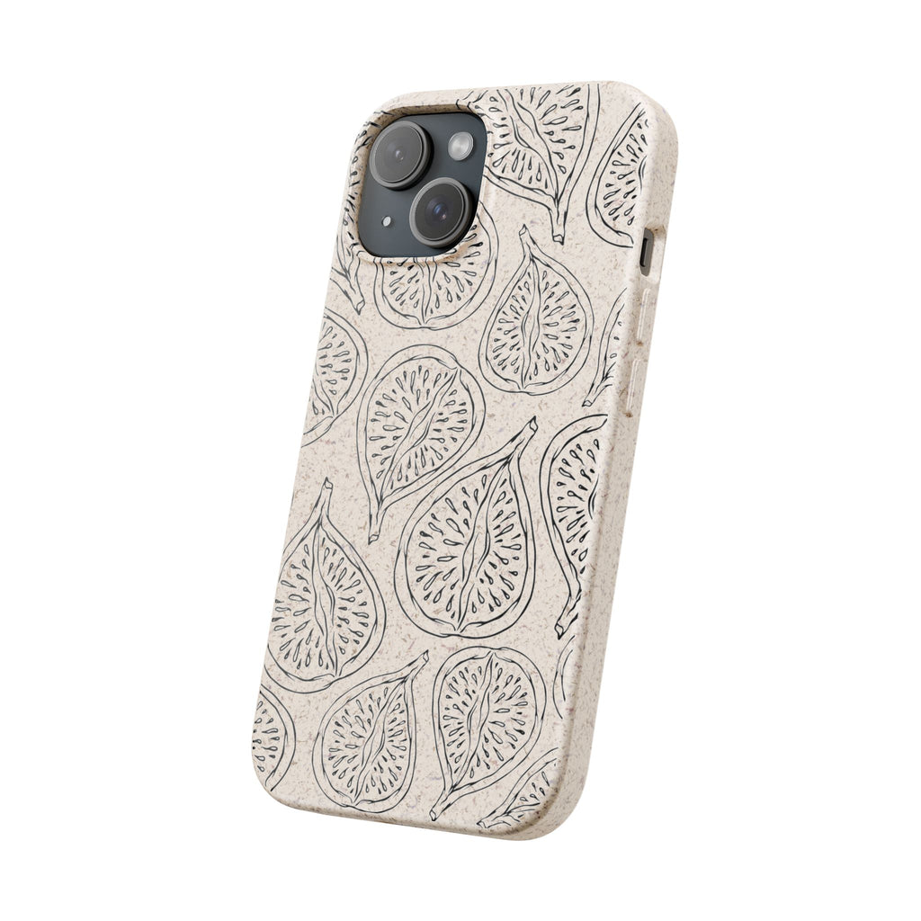 Eco-Friendly Zero Waste Biodegradable Phone Case - Fig Pattern