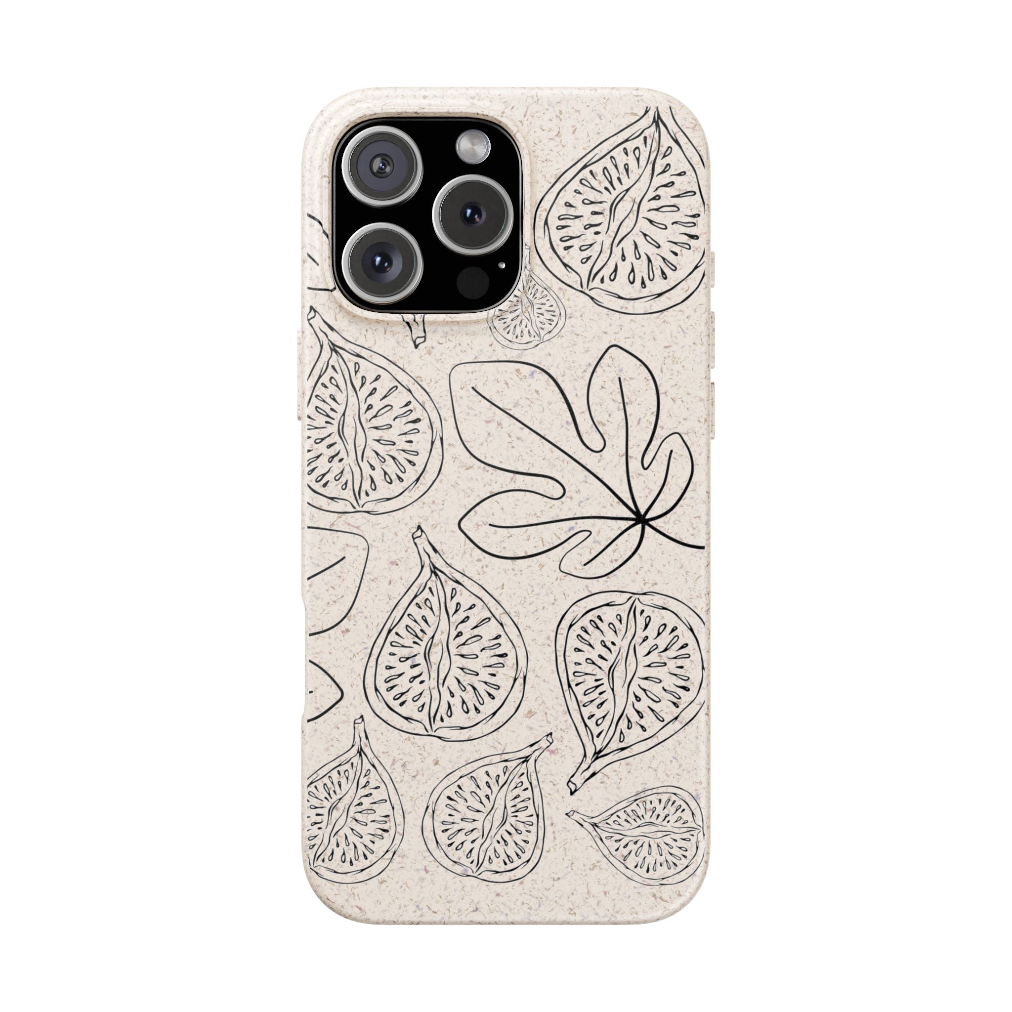 Eco-Friendly Zero Waste Biodegradable Phone Case - Fig & Leaf Pattern