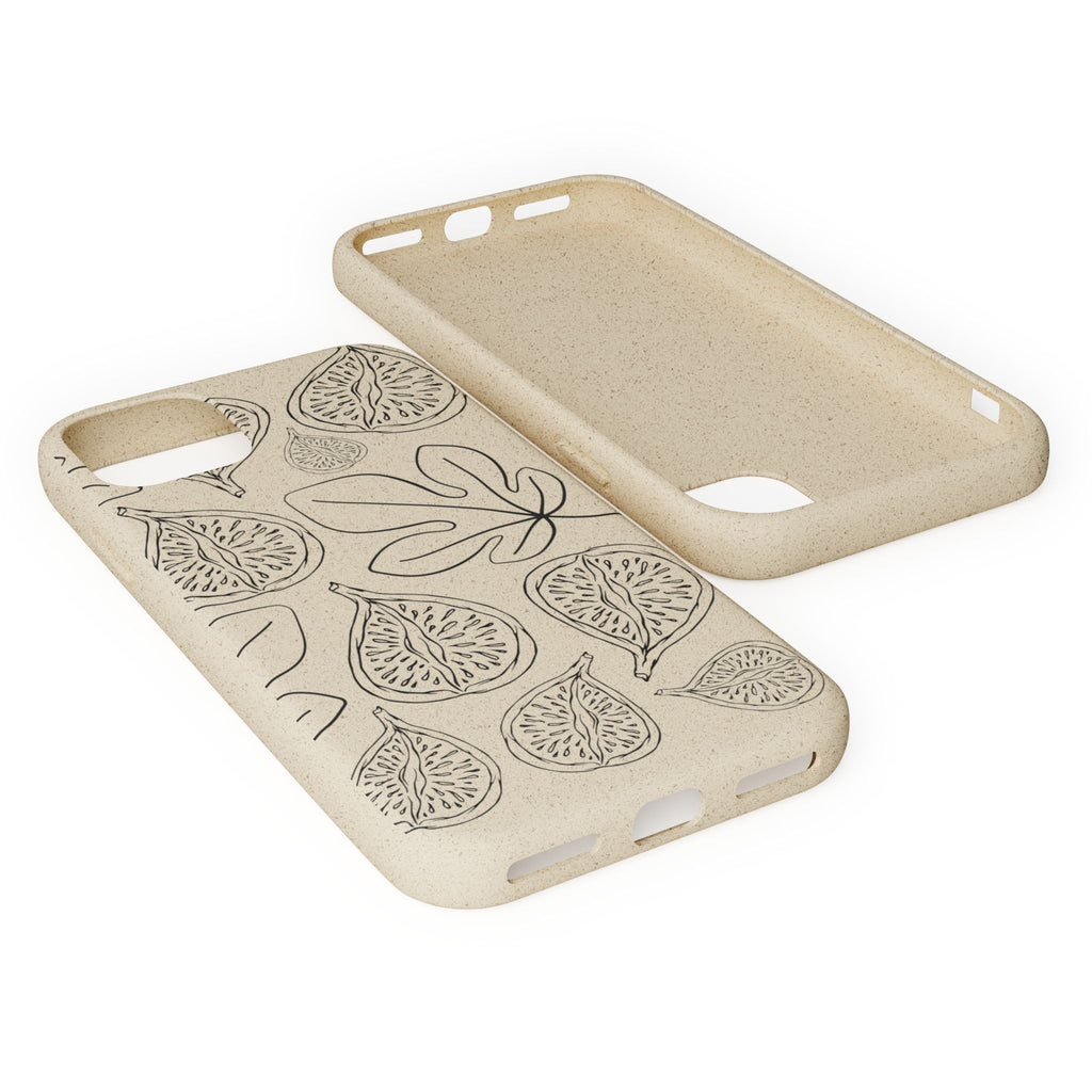 Eco-Friendly Zero Waste Biodegradable Phone Case - Fig & Leaf Pattern