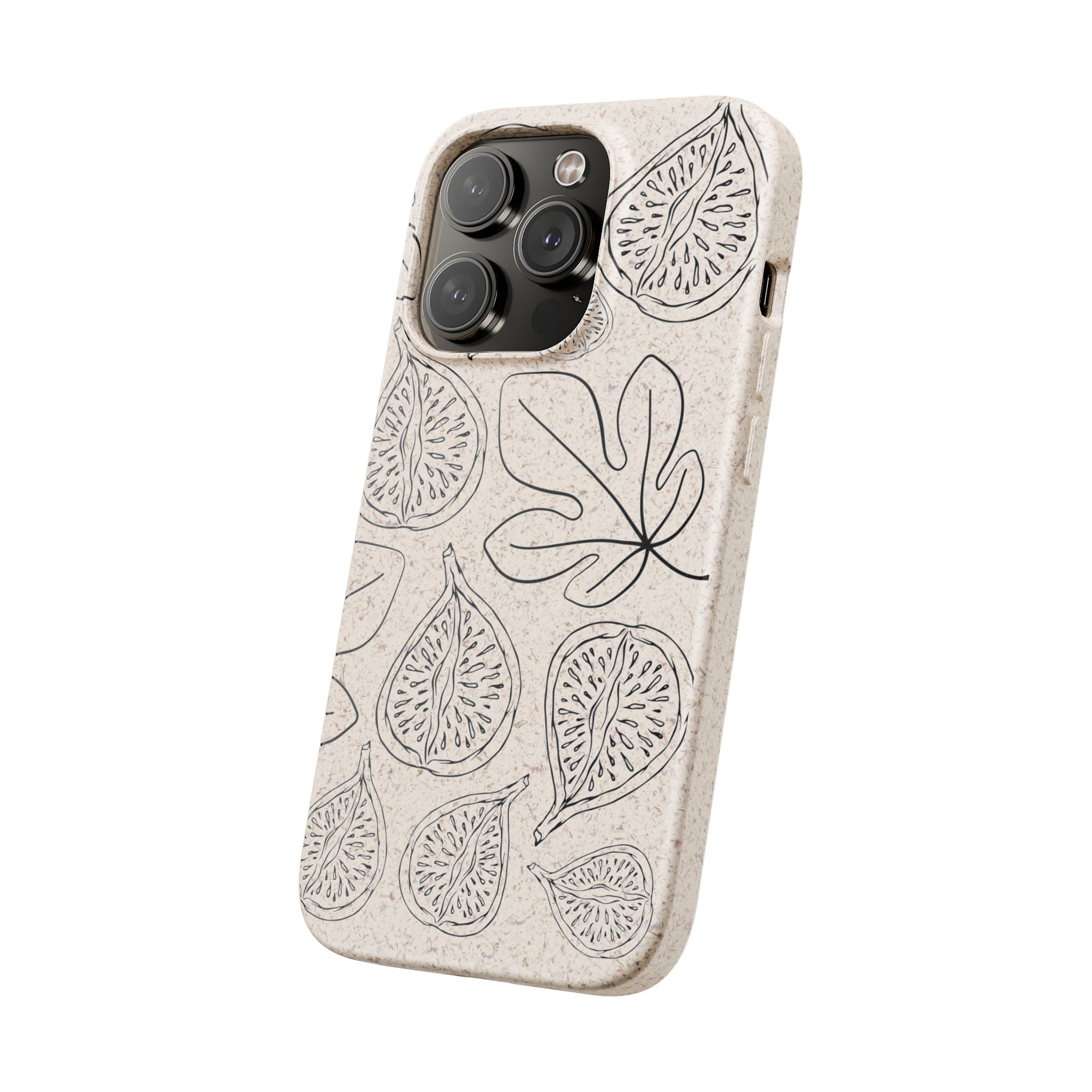 Eco-Friendly Zero Waste Biodegradable Phone Case - Fig & Leaf Pattern