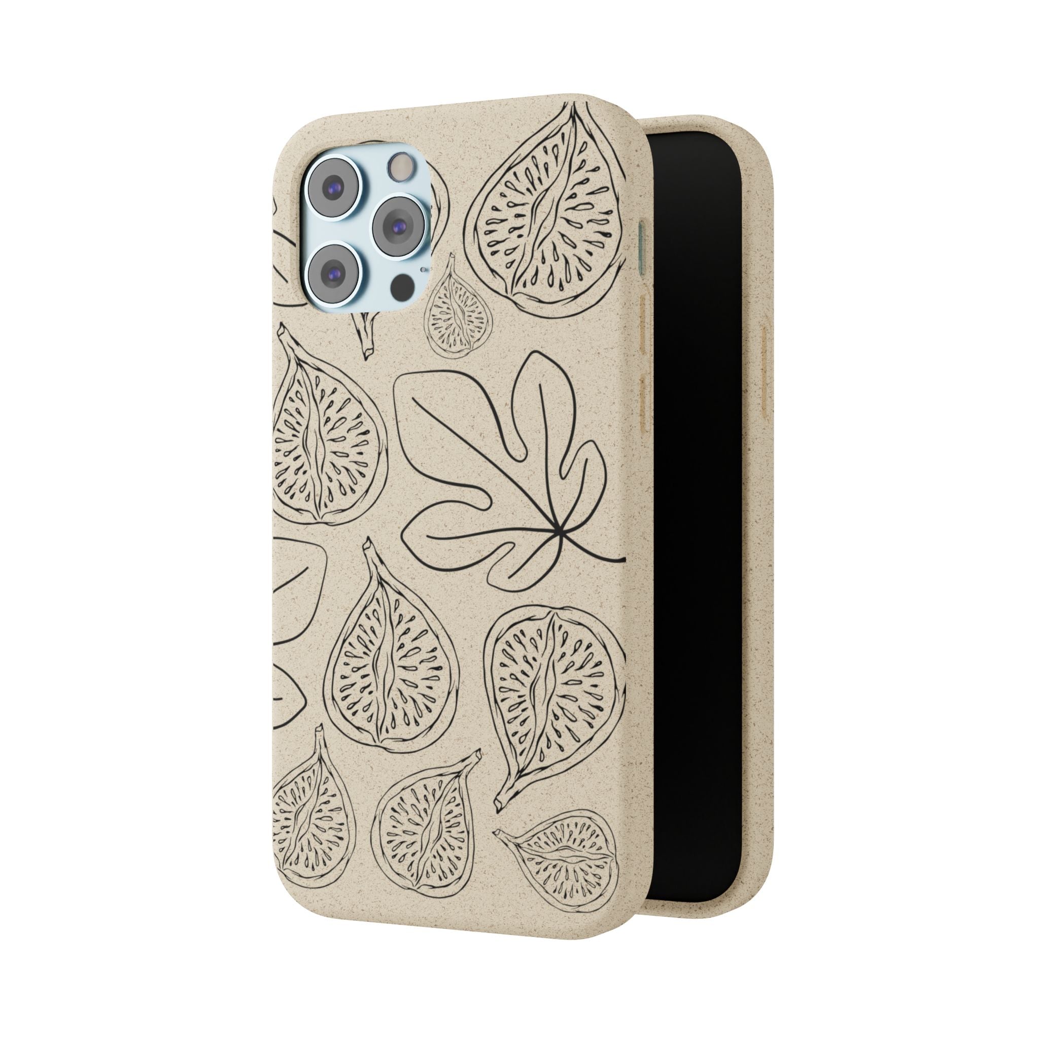Eco-Friendly Zero Waste Biodegradable Phone Case - Fig & Leaf Pattern