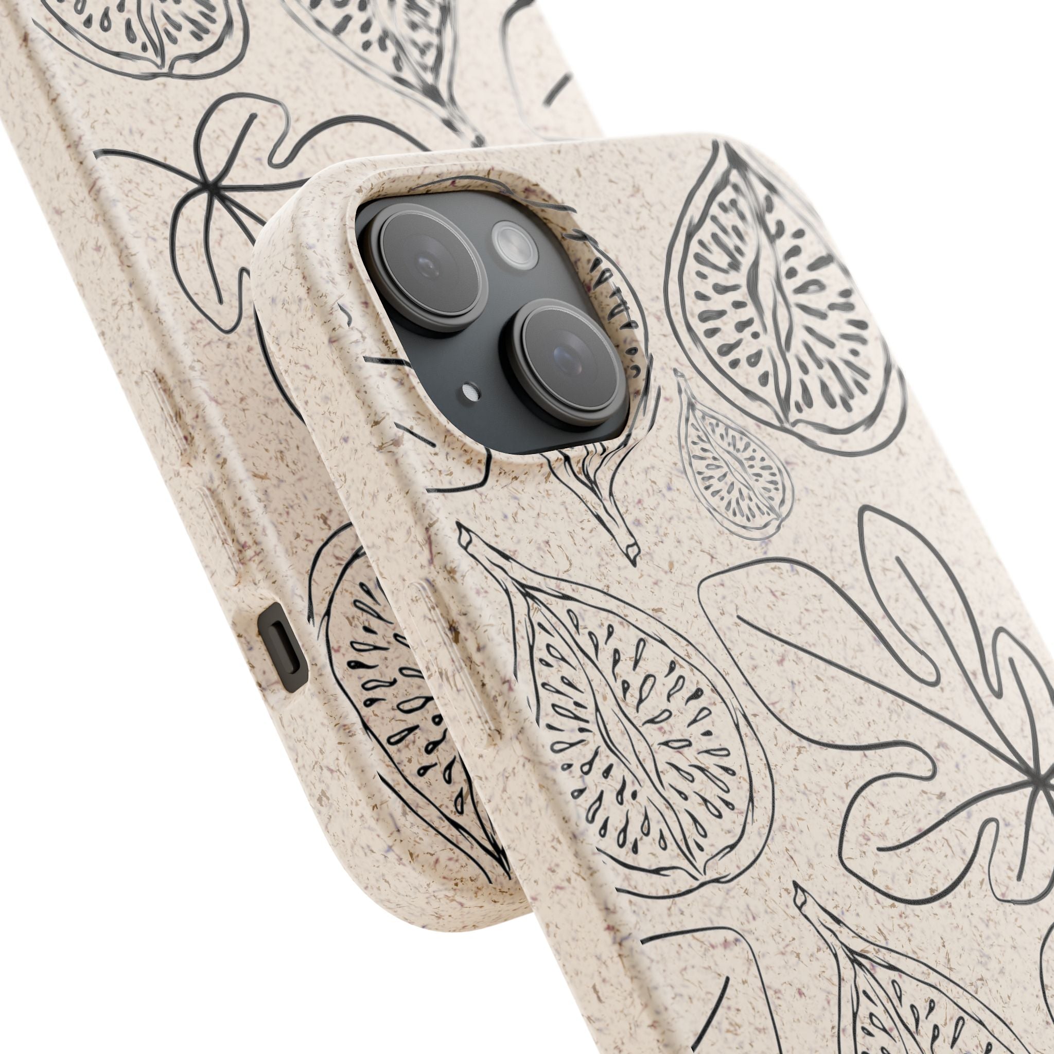 Eco-Friendly Zero Waste Biodegradable Phone Case - Fig & Leaf Pattern