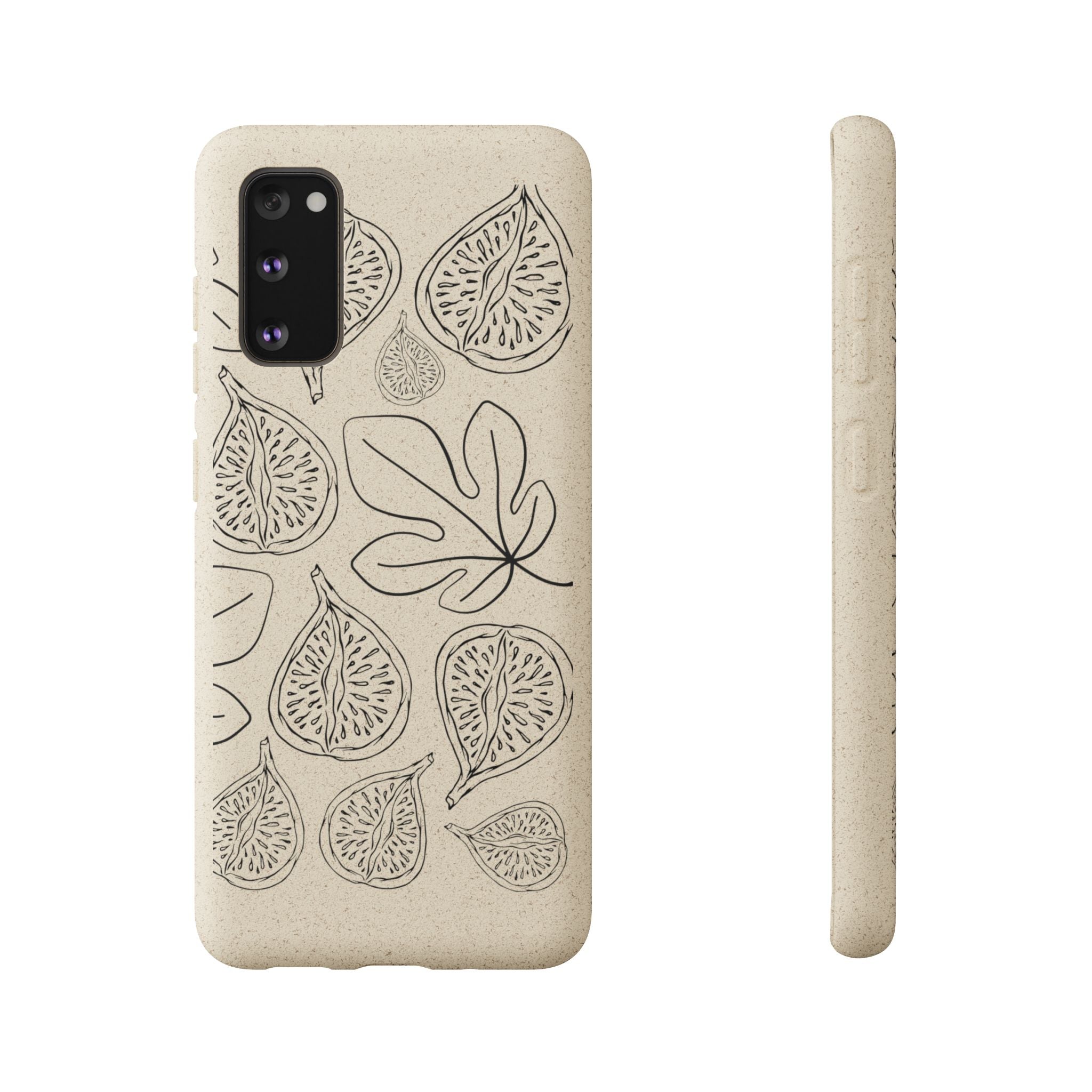 Eco-Friendly Zero Waste Biodegradable Phone Case - Fig & Leaf Pattern
