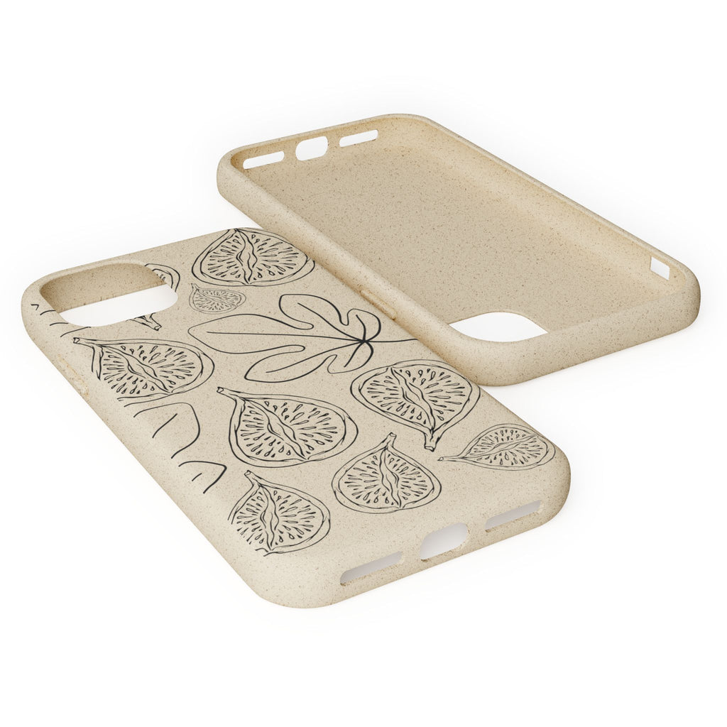 Eco-Friendly Zero Waste Biodegradable Phone Case - Fig & Leaf Pattern