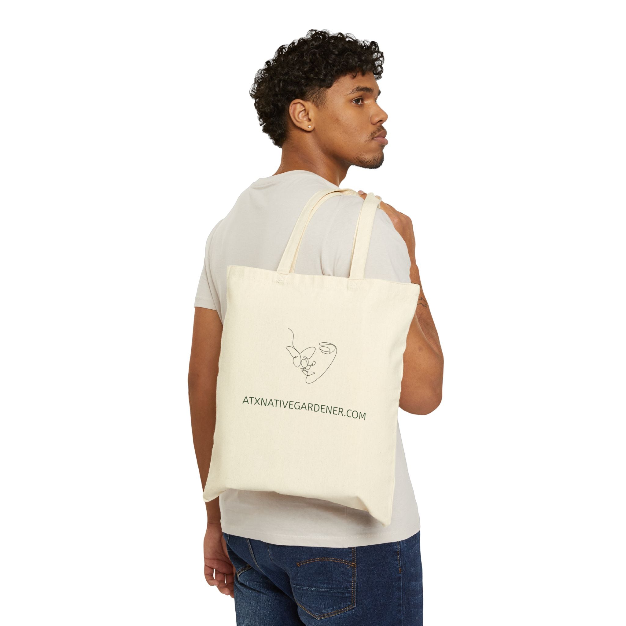 "KEEP AUSTIN PLANTING NATIVE" Reusable Cotton Canvas Tote Bag