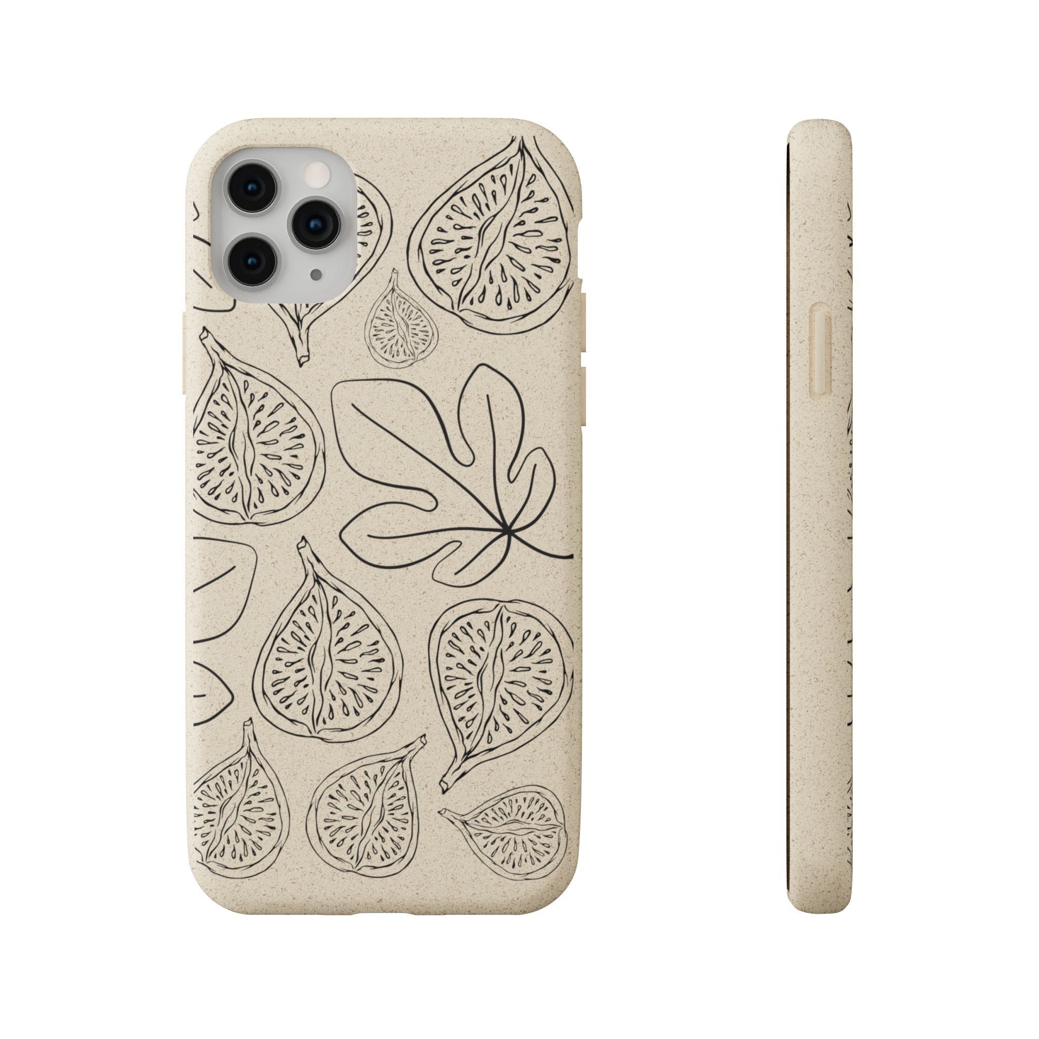 Eco-Friendly Zero Waste Biodegradable Phone Case - Fig & Leaf Pattern
