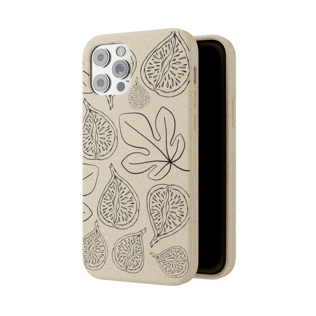 Eco-Friendly Zero Waste Biodegradable Phone Case - Fig & Leaf Pattern