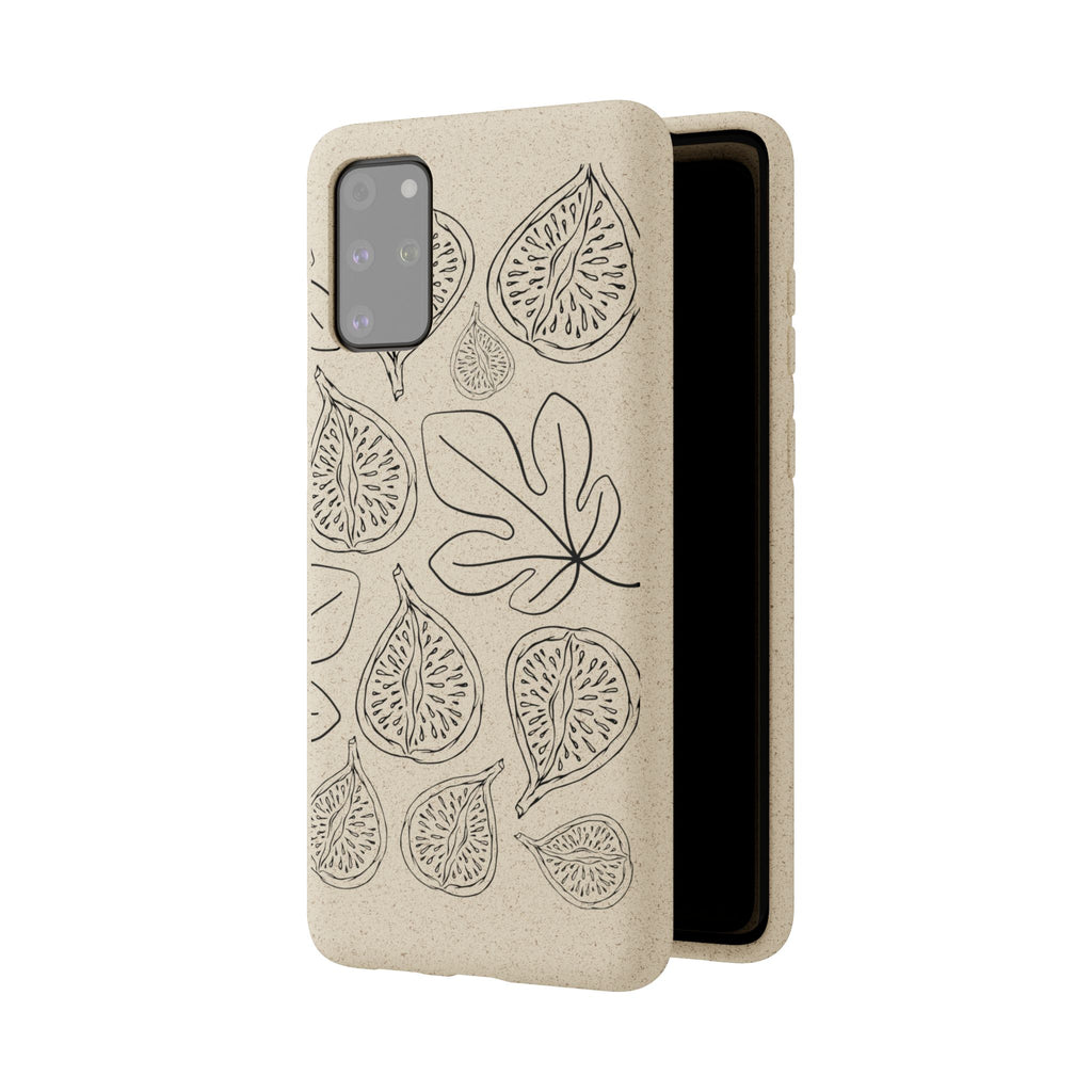 Eco-Friendly Zero Waste Biodegradable Phone Case - Fig & Leaf Pattern