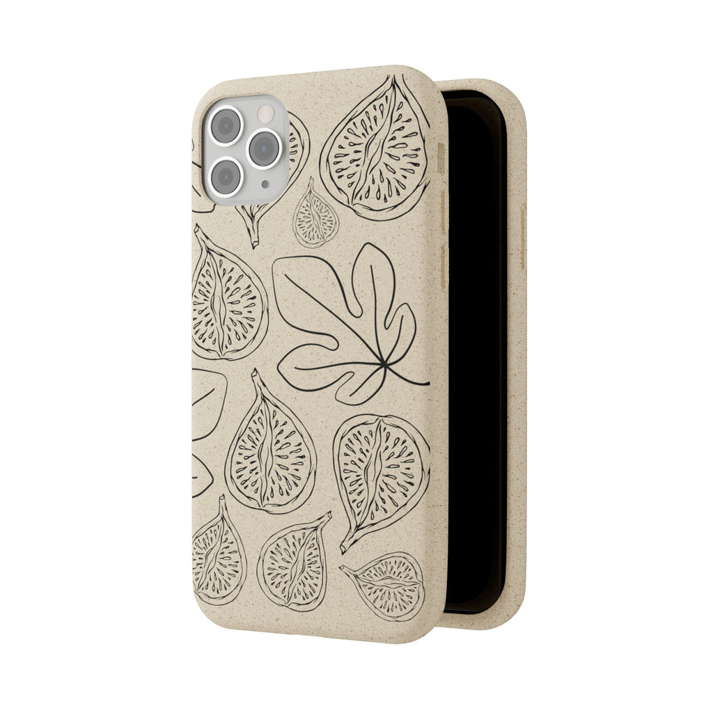 Eco-Friendly Zero Waste Biodegradable Phone Case - Fig & Leaf Pattern
