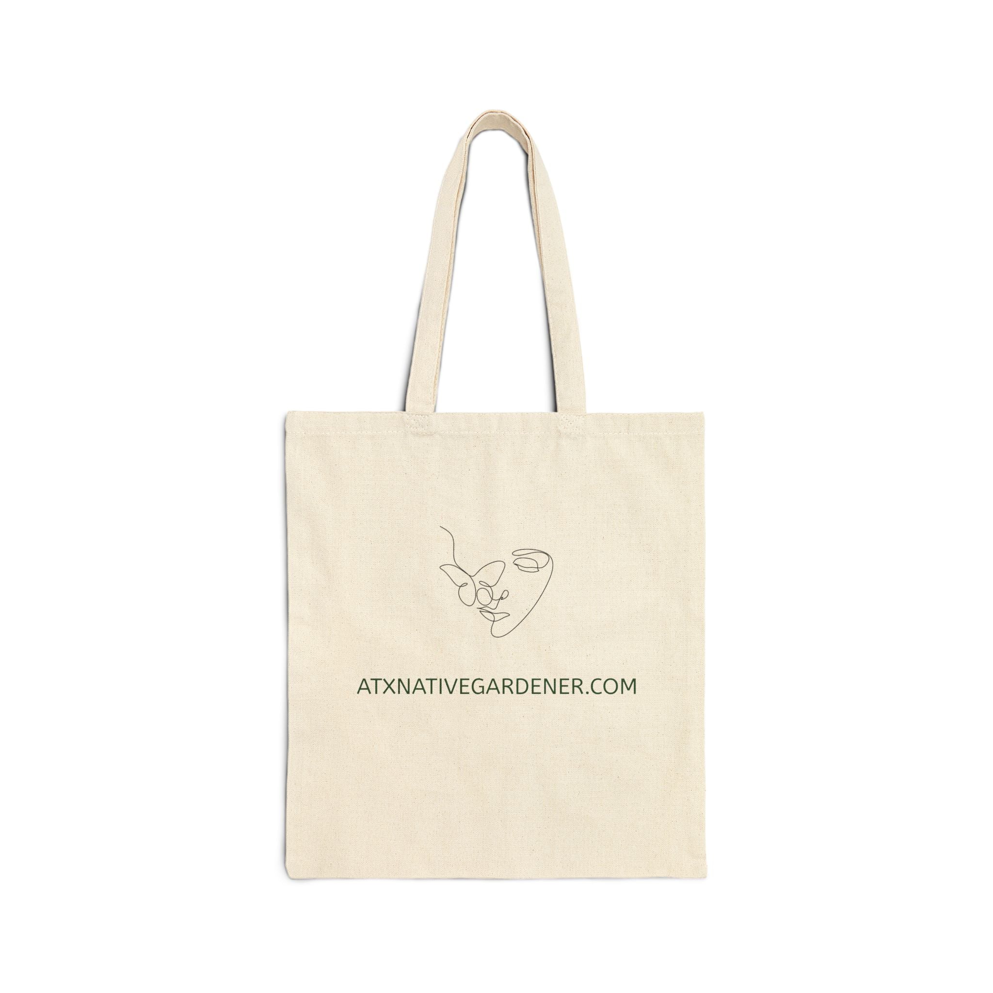 "KEEP AUSTIN PLANTING NATIVE" Reusable Cotton Canvas Tote Bag