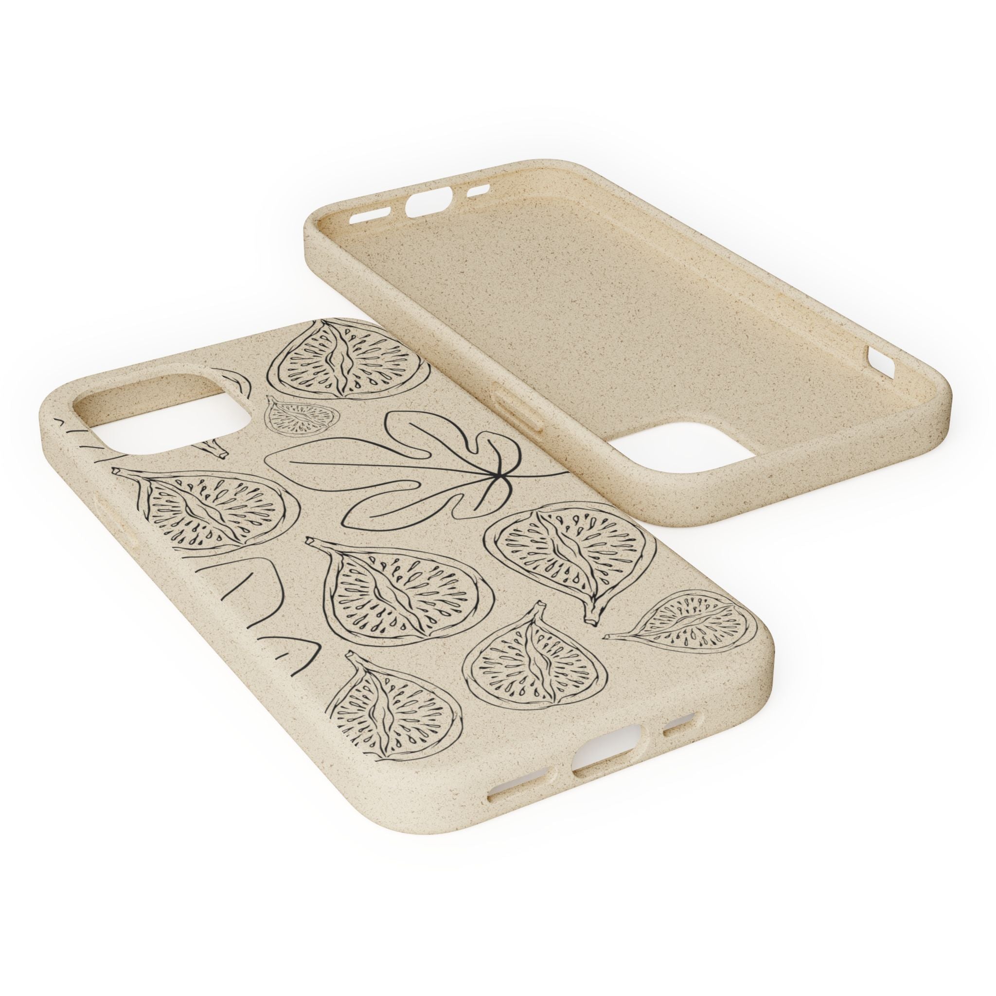 Eco-Friendly Zero Waste Biodegradable Phone Case - Fig & Leaf Pattern