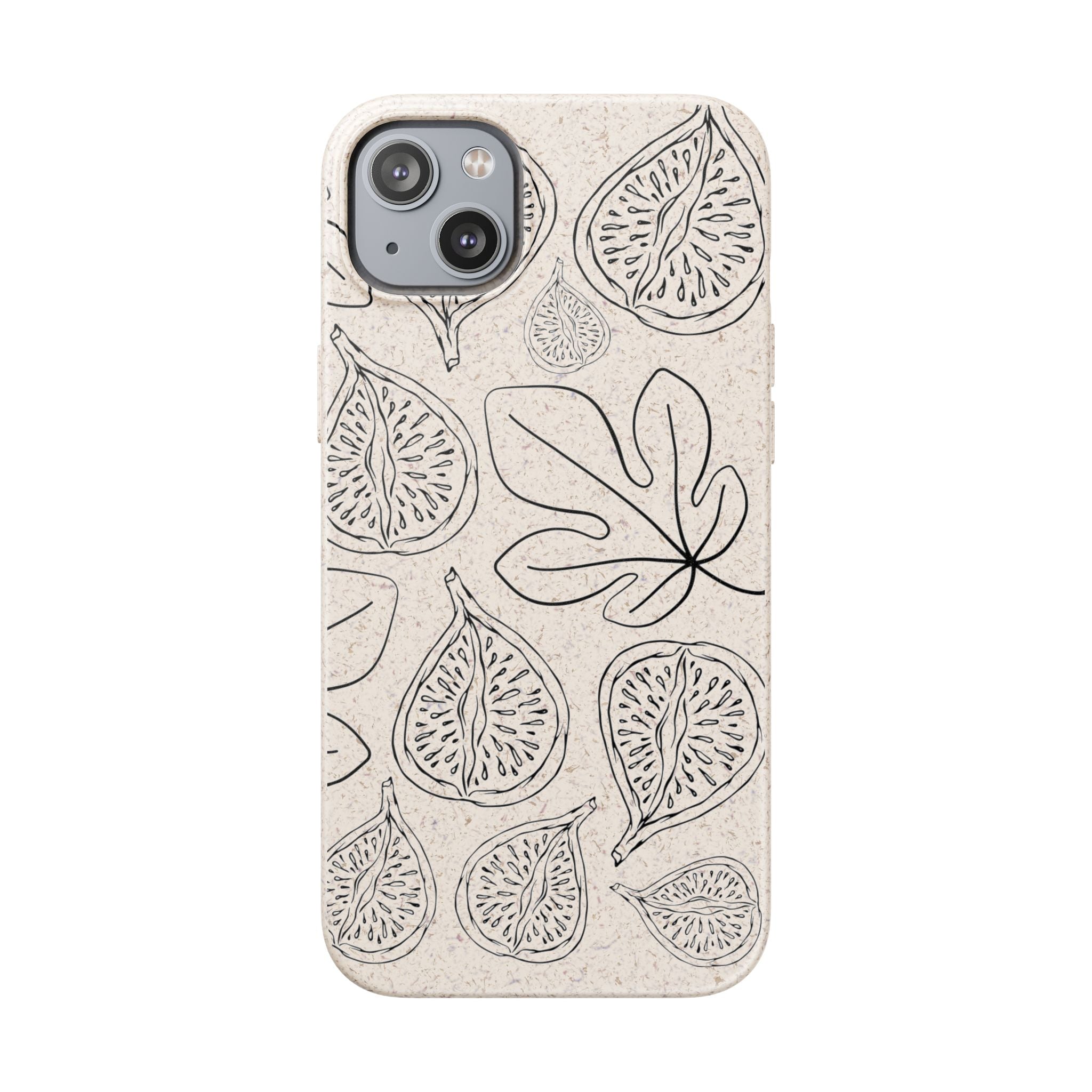 Eco-Friendly Zero Waste Biodegradable Phone Case - Fig & Leaf Pattern