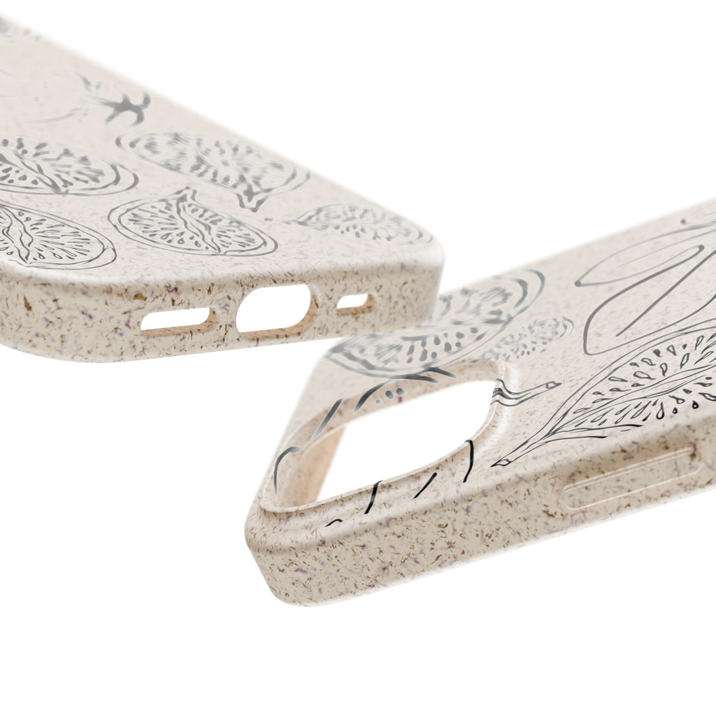 Eco-Friendly Zero Waste Biodegradable Phone Case - Fig & Leaf Pattern