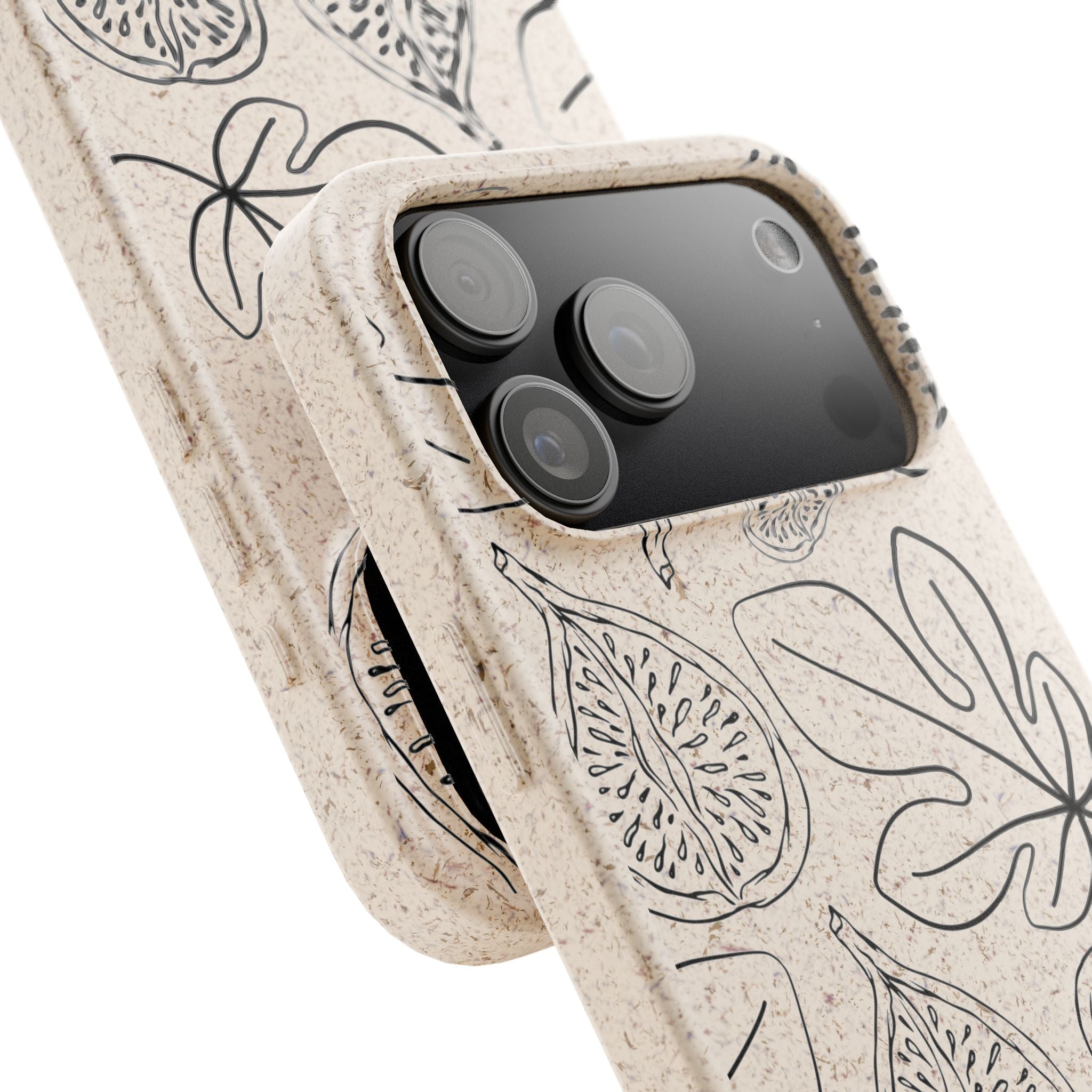 Eco-Friendly Zero Waste Biodegradable Phone Case - Fig & Leaf Pattern