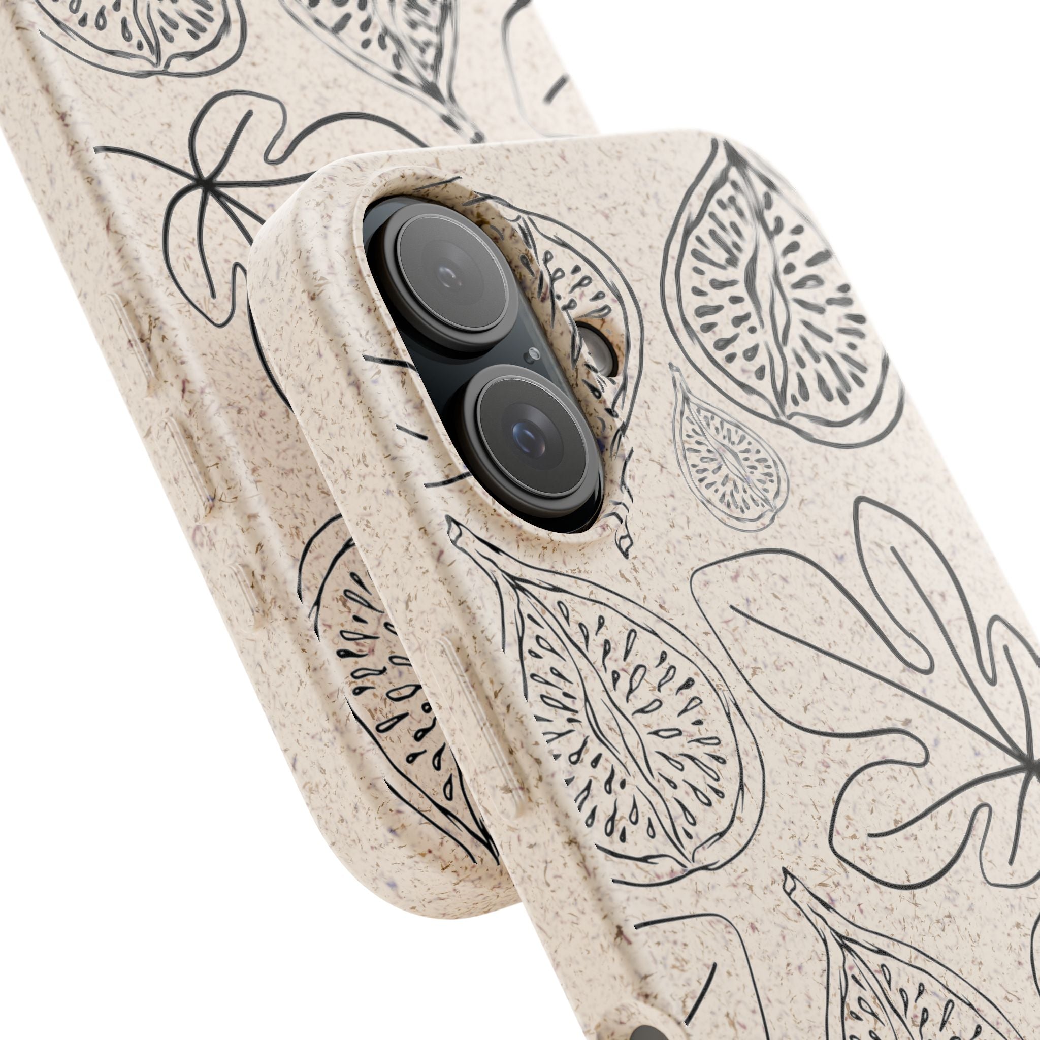 Eco-Friendly Zero Waste Biodegradable Phone Case - Fig & Leaf Pattern