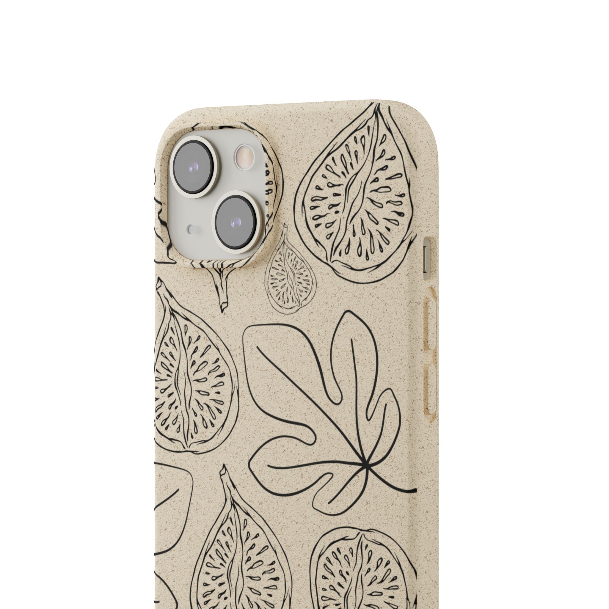 Eco-Friendly Zero Waste Biodegradable Phone Case - Fig & Leaf Pattern