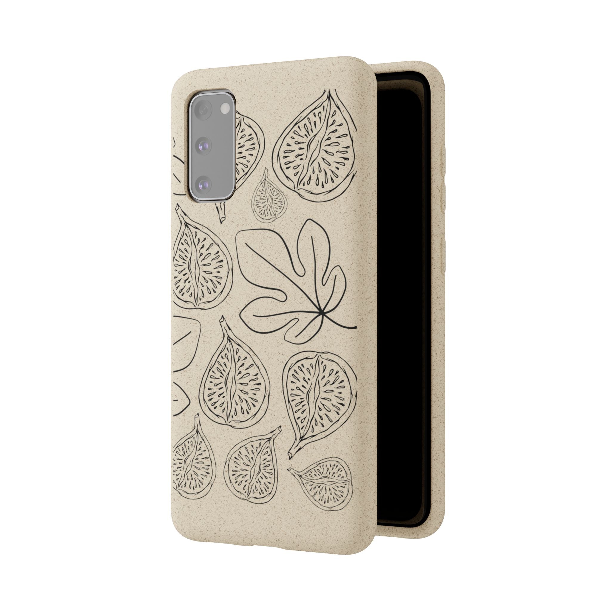 Eco-Friendly Zero Waste Biodegradable Phone Case - Fig & Leaf Pattern