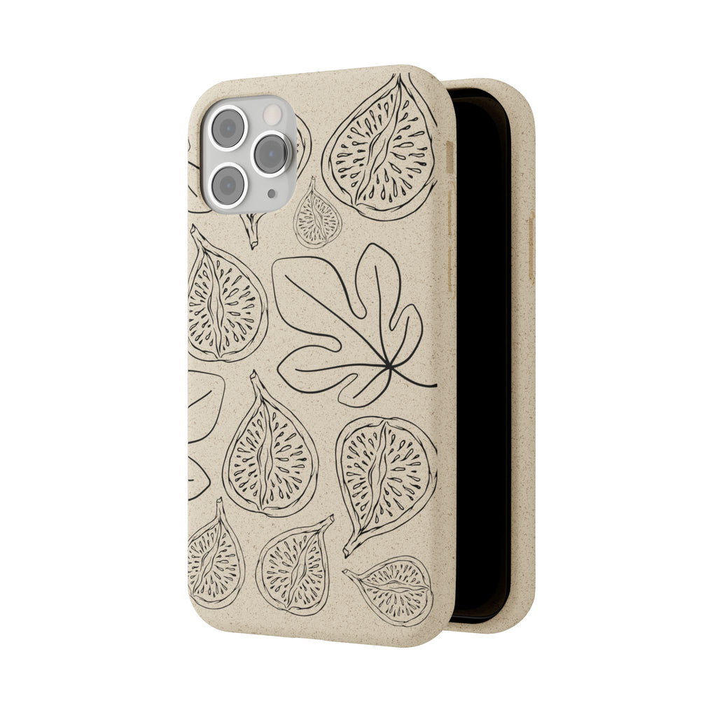 Eco-Friendly Zero Waste Biodegradable Phone Case - Fig & Leaf Pattern