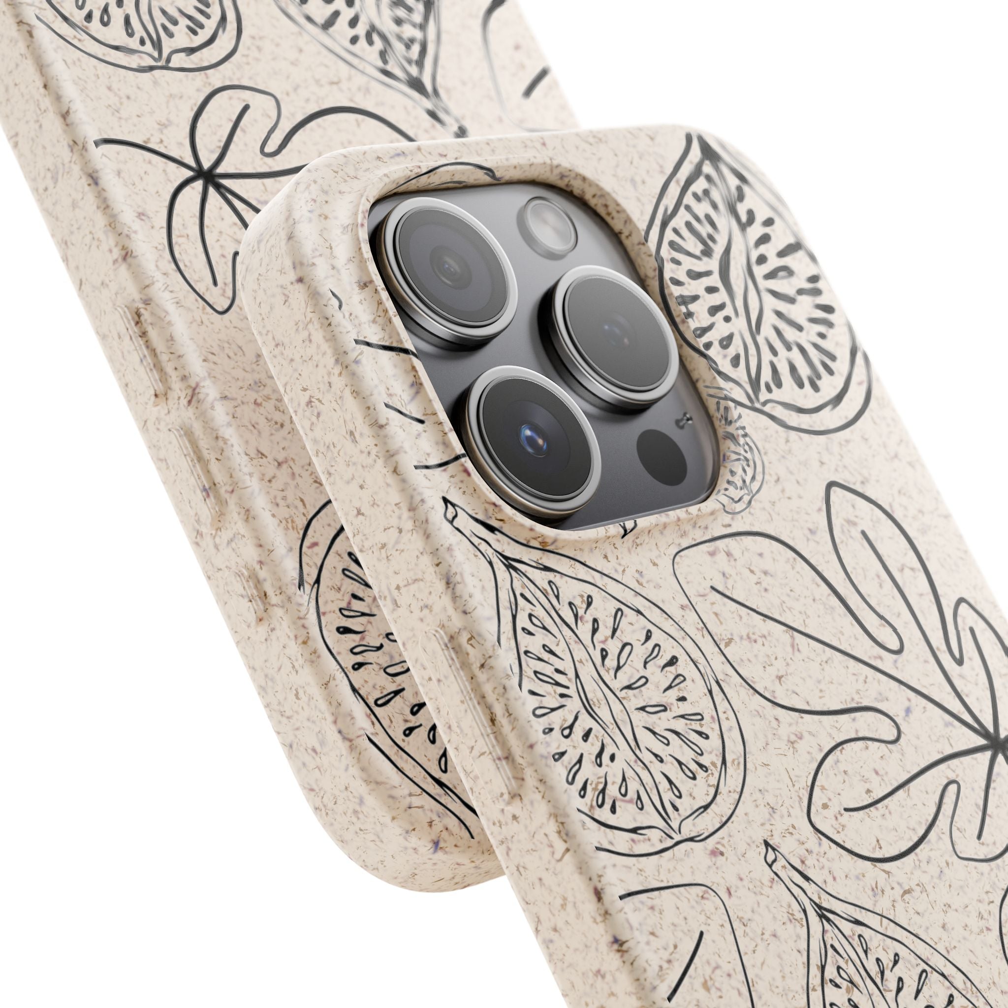 Eco-Friendly Zero Waste Biodegradable Phone Case - Fig & Leaf Pattern