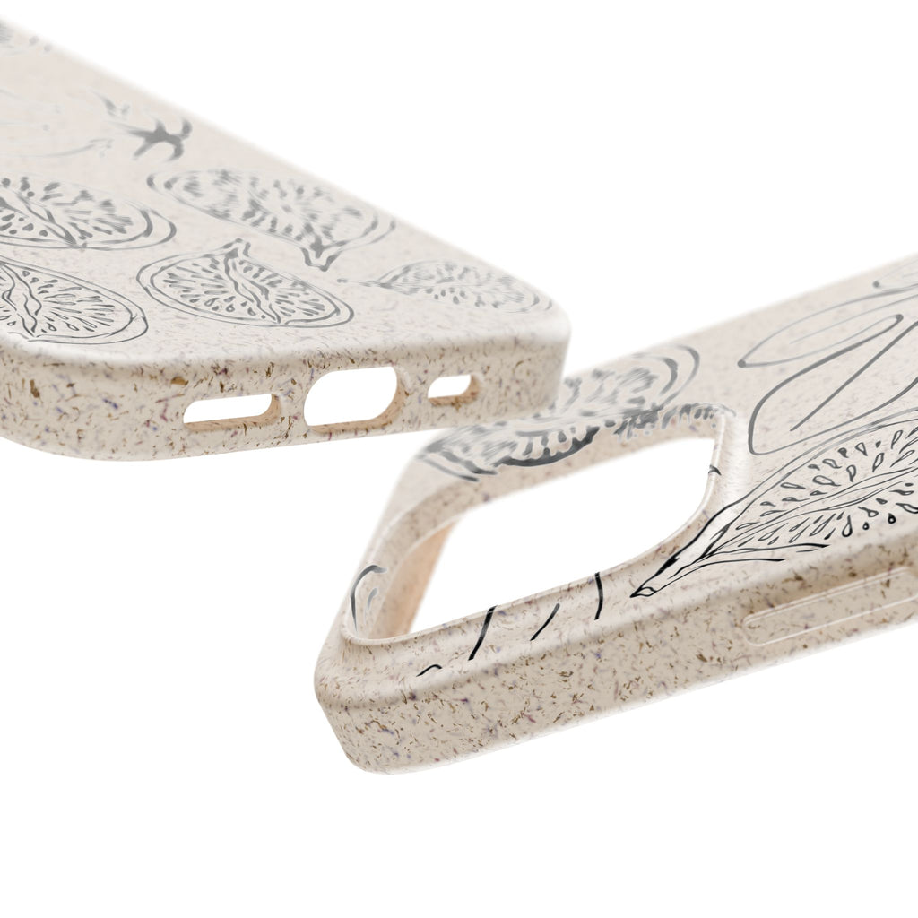 Eco-Friendly Zero Waste Biodegradable Phone Case - Fig & Leaf Pattern