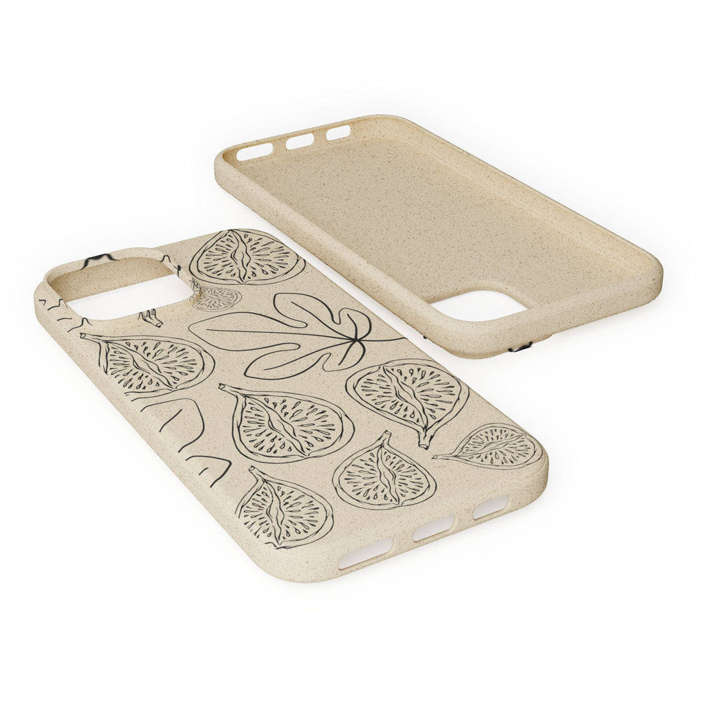 Eco-Friendly Zero Waste Biodegradable Phone Case - Fig & Leaf Pattern