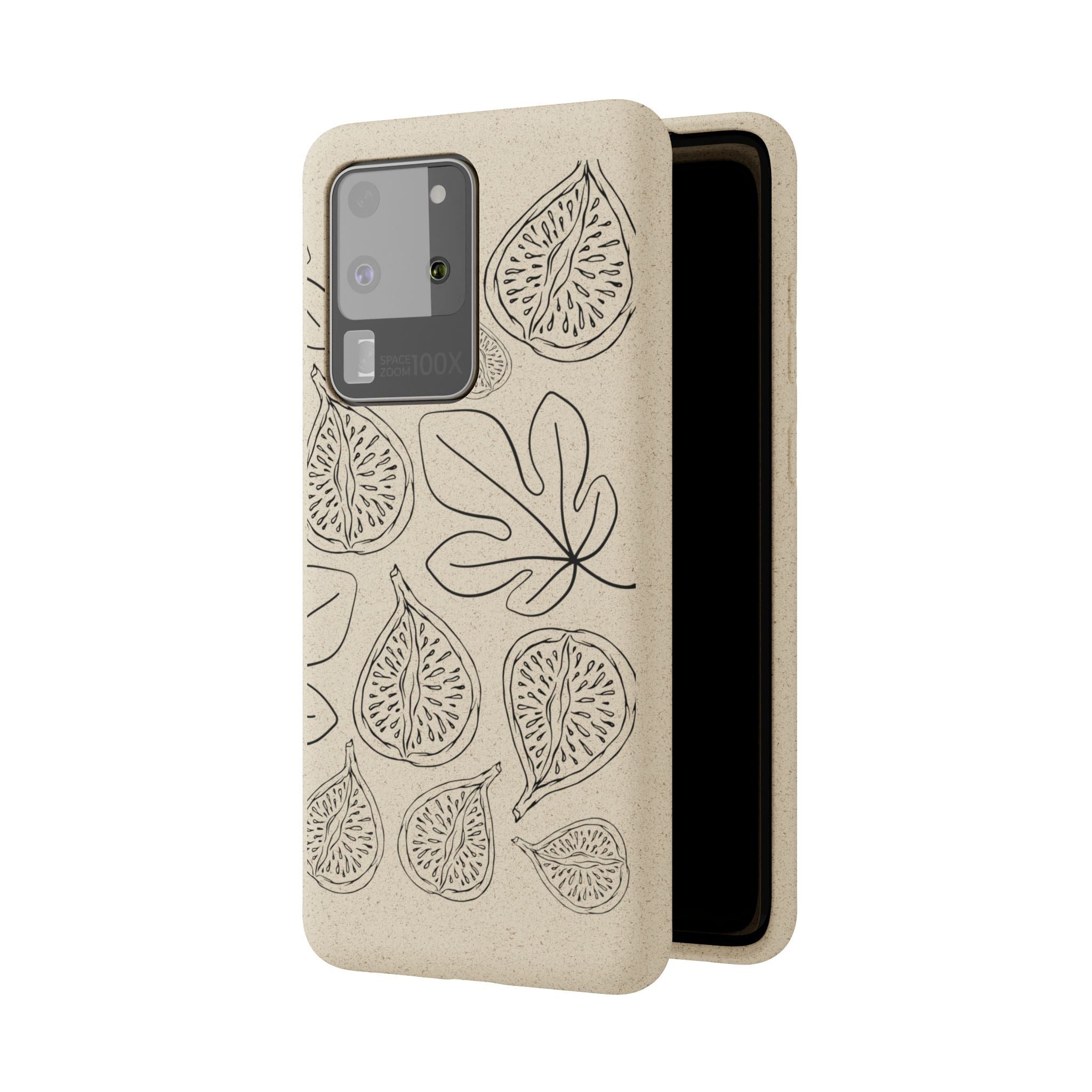Eco-Friendly Zero Waste Biodegradable Phone Case - Fig & Leaf Pattern